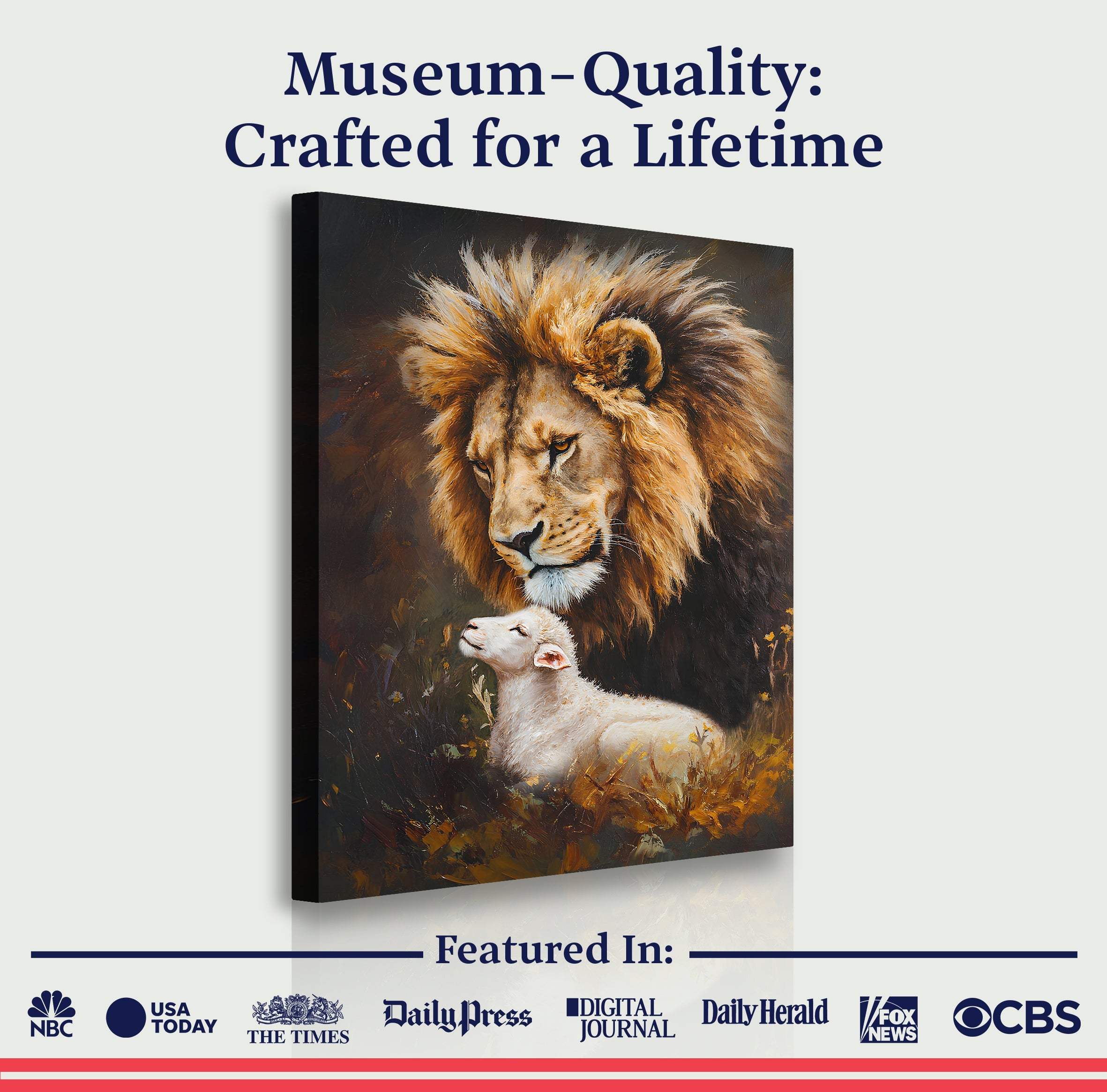 Lion And Sheep Faith Wall Art - Image 6