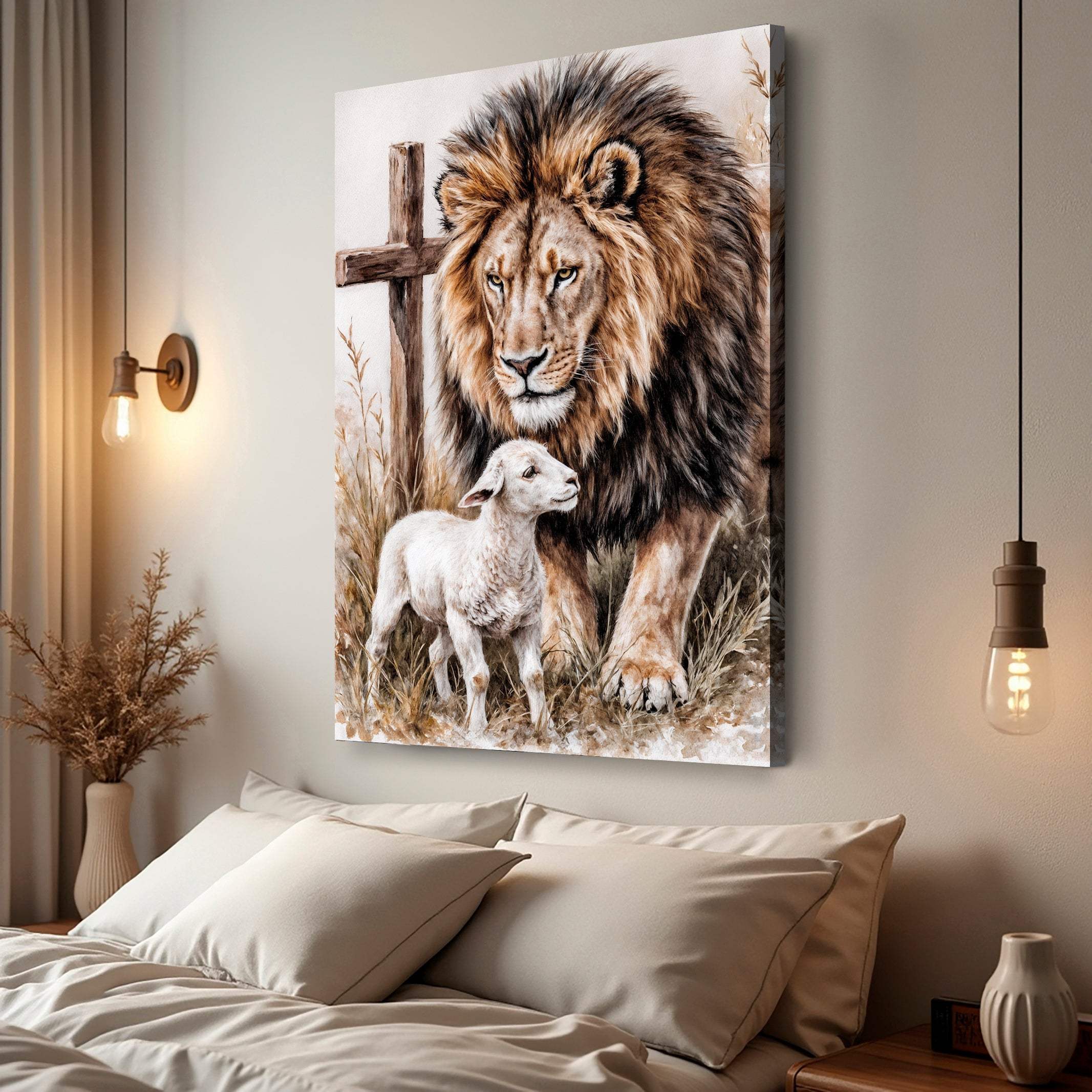 Lion And Sheep Faith Wall Art II - Image 2