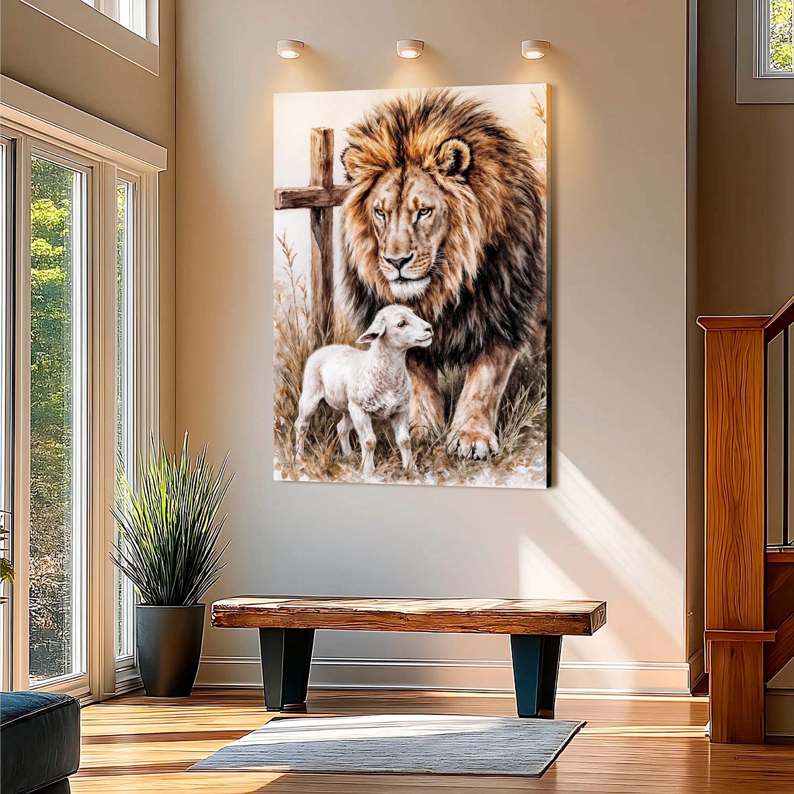 Lion And Sheep Faith Wall Art II - Image 4