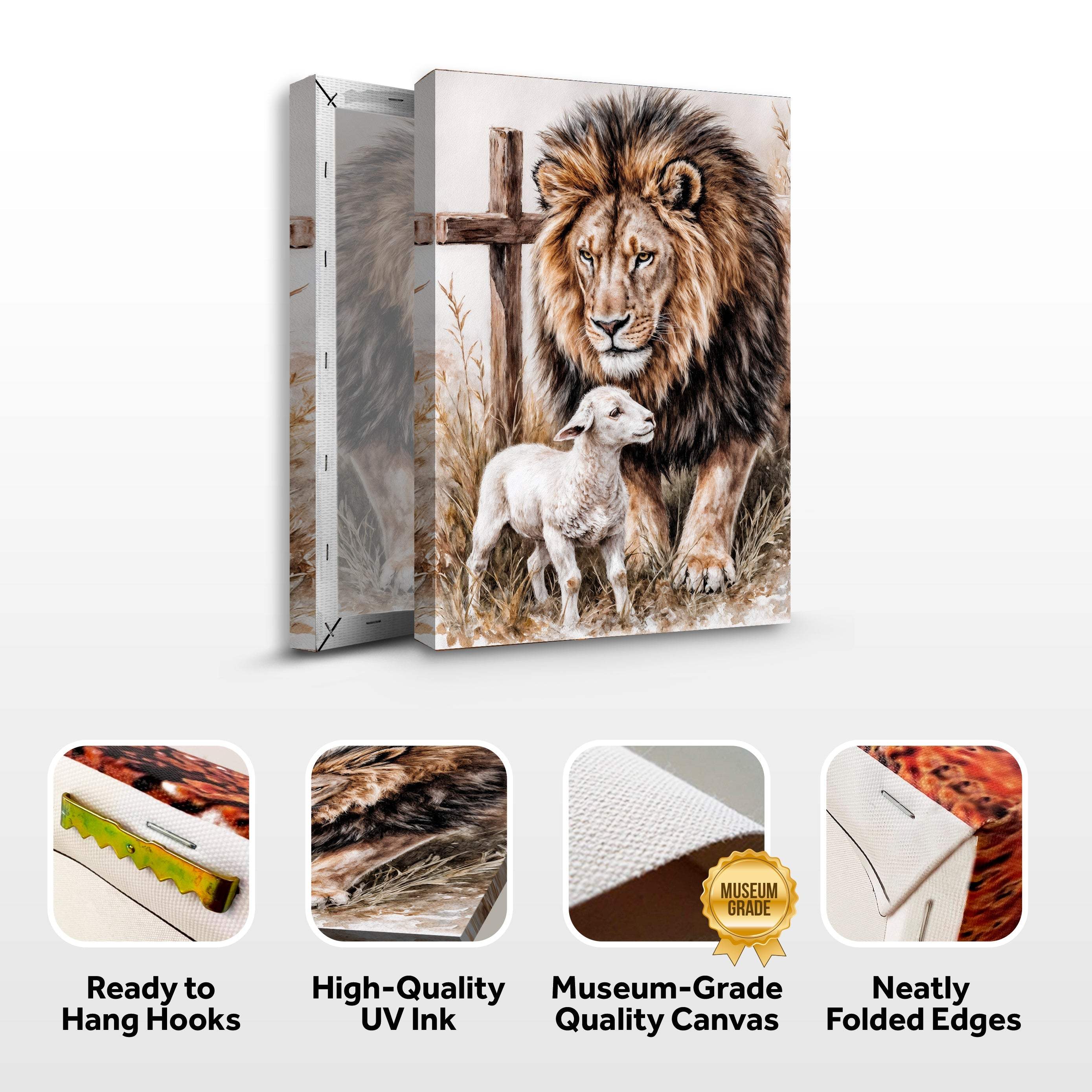 Lion And Sheep Faith Wall Art II - Image 8