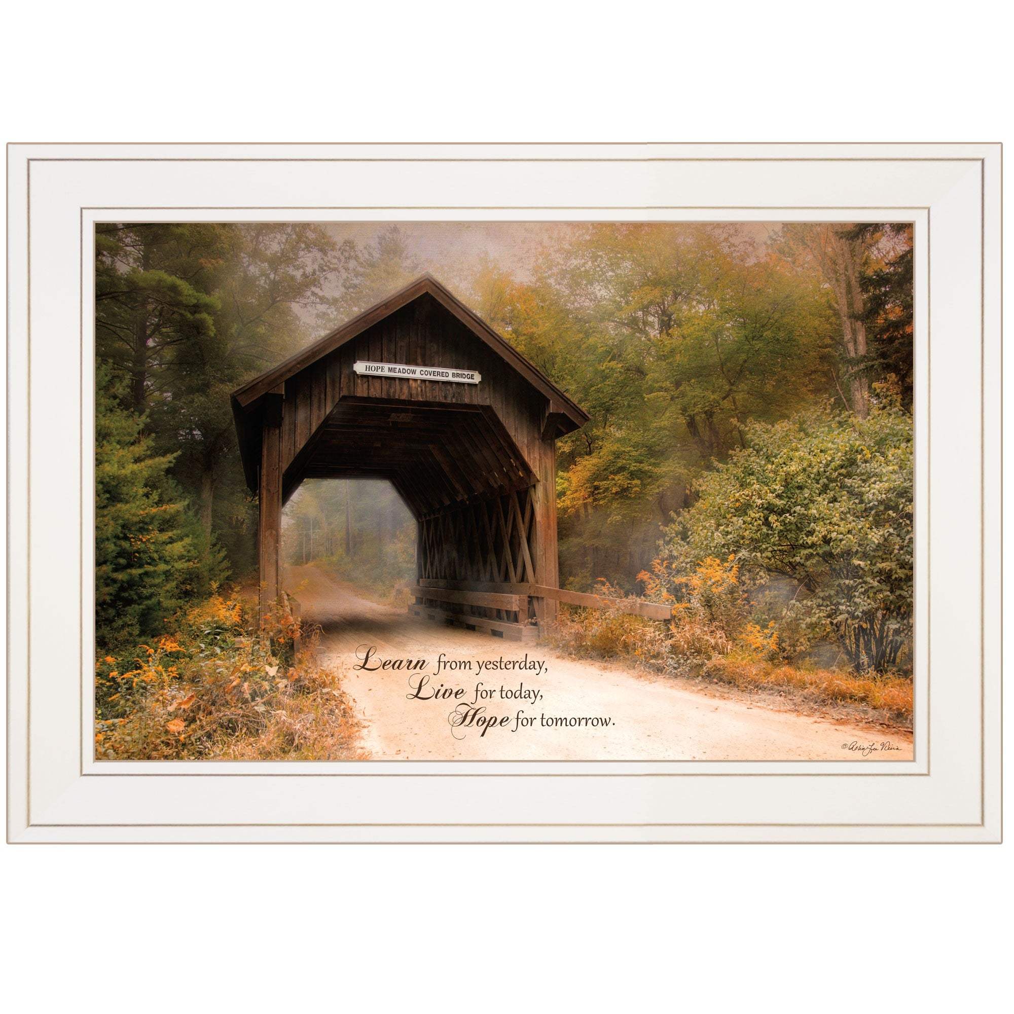 Live for Today 1 White Framed Print Wall Art - Image 2