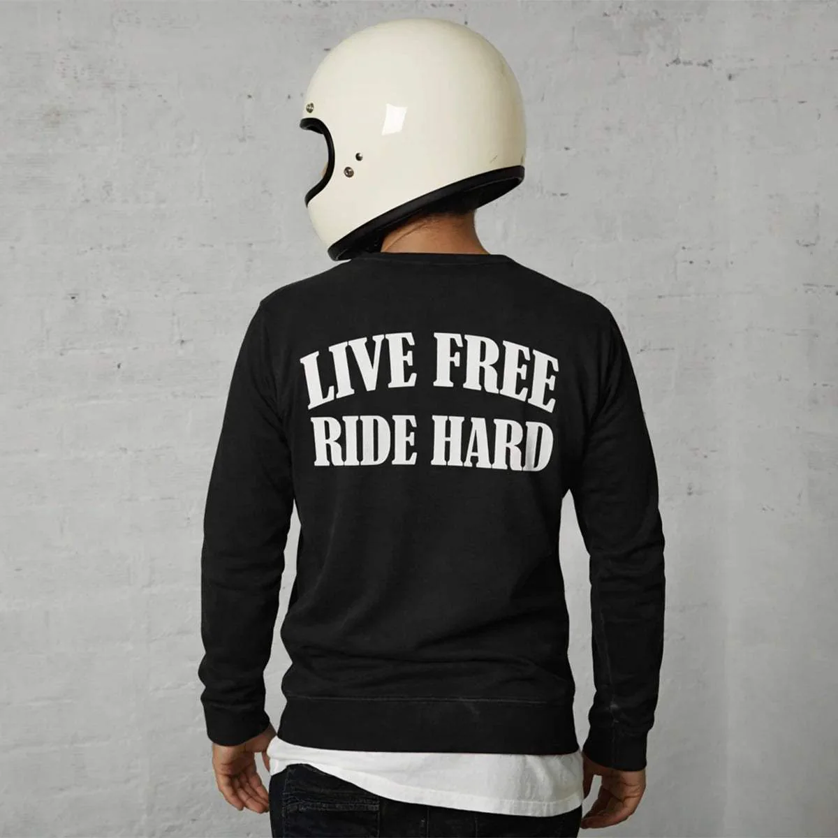 Live Free Ride Hard - Men's Long Sleeve Biker Tee - Image 3