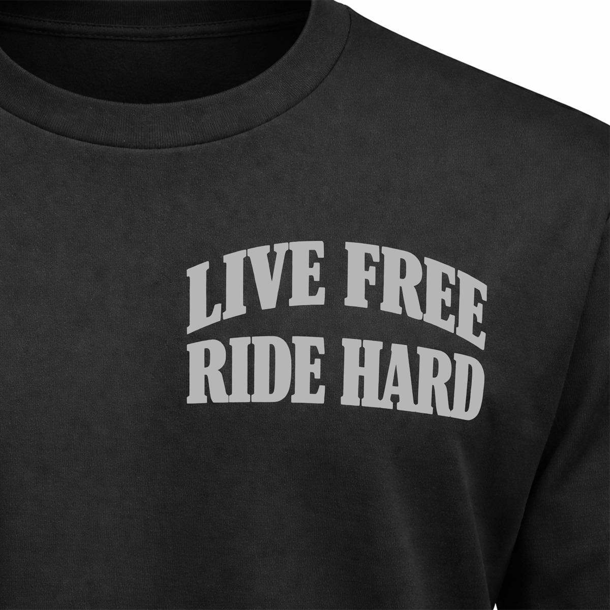Live Free Ride Hard - Men's Long Sleeve Biker Tee - Image 6