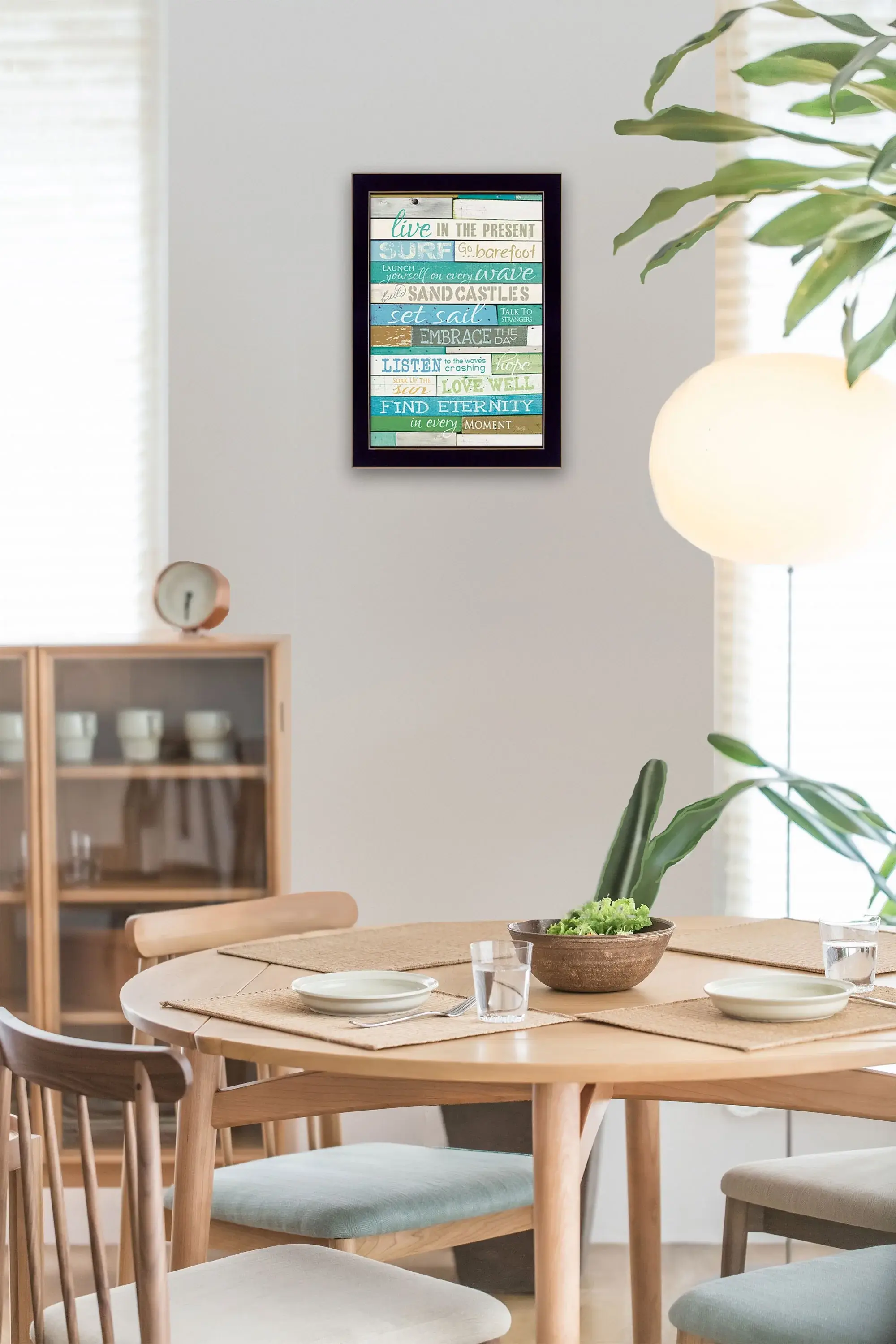 Live in the Present 1 Black Framed Print Wall Art - Image 4
