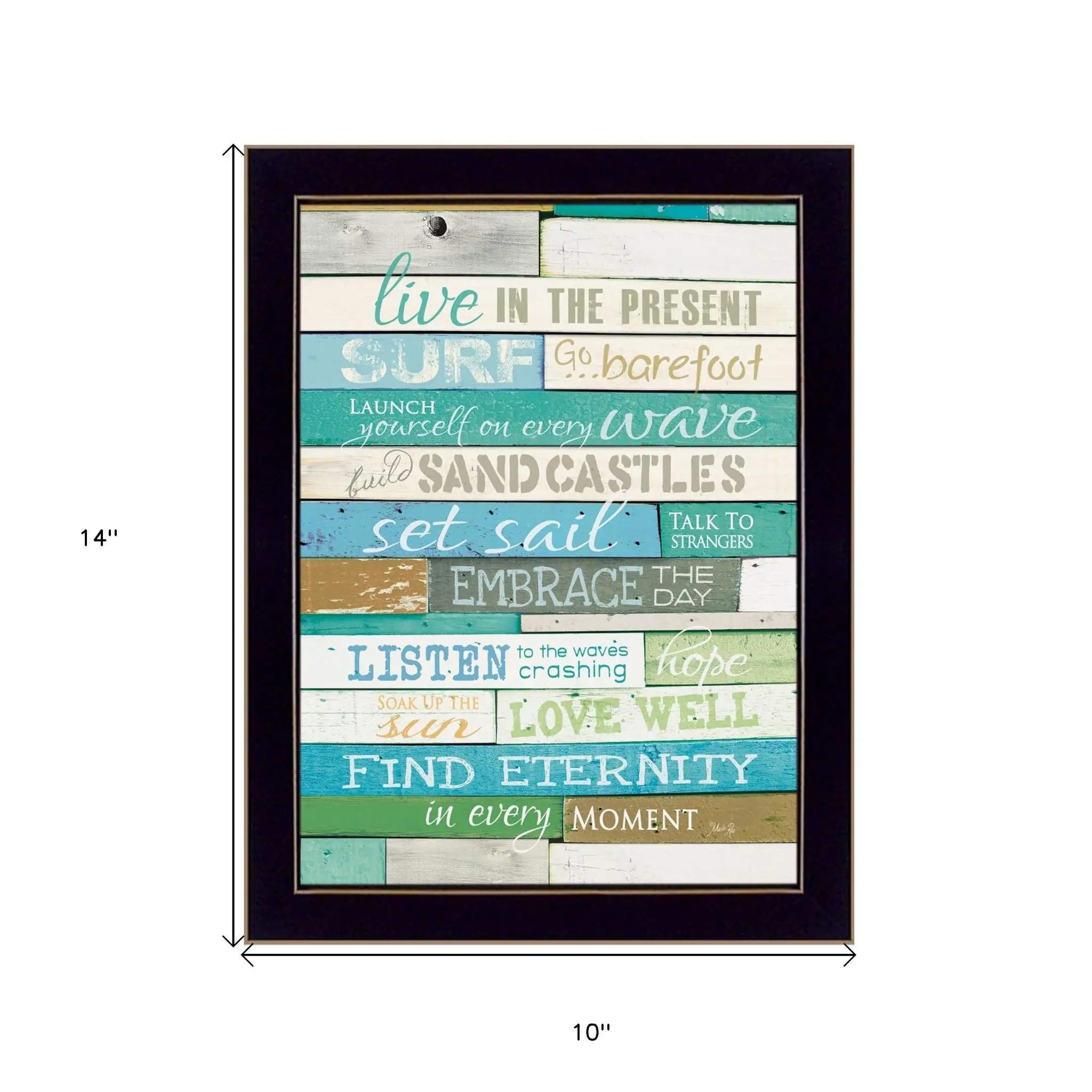 Live in the Present 1 Black Framed Print Wall Art - Image 5