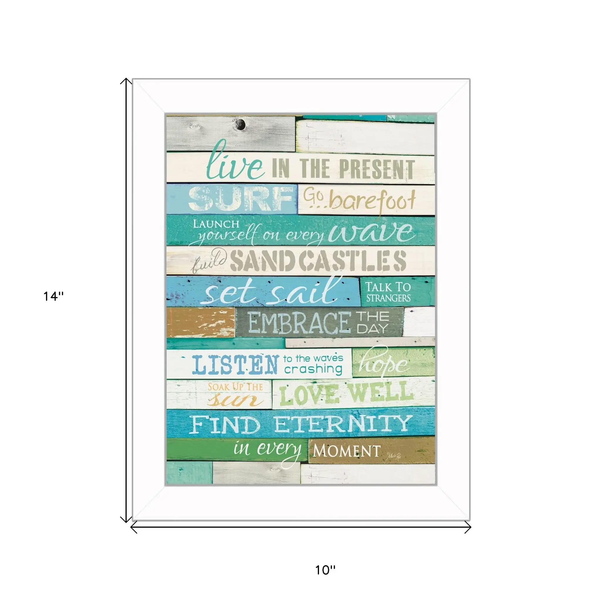 Live in the Present 2 White Framed Print Wall Art - Image 6