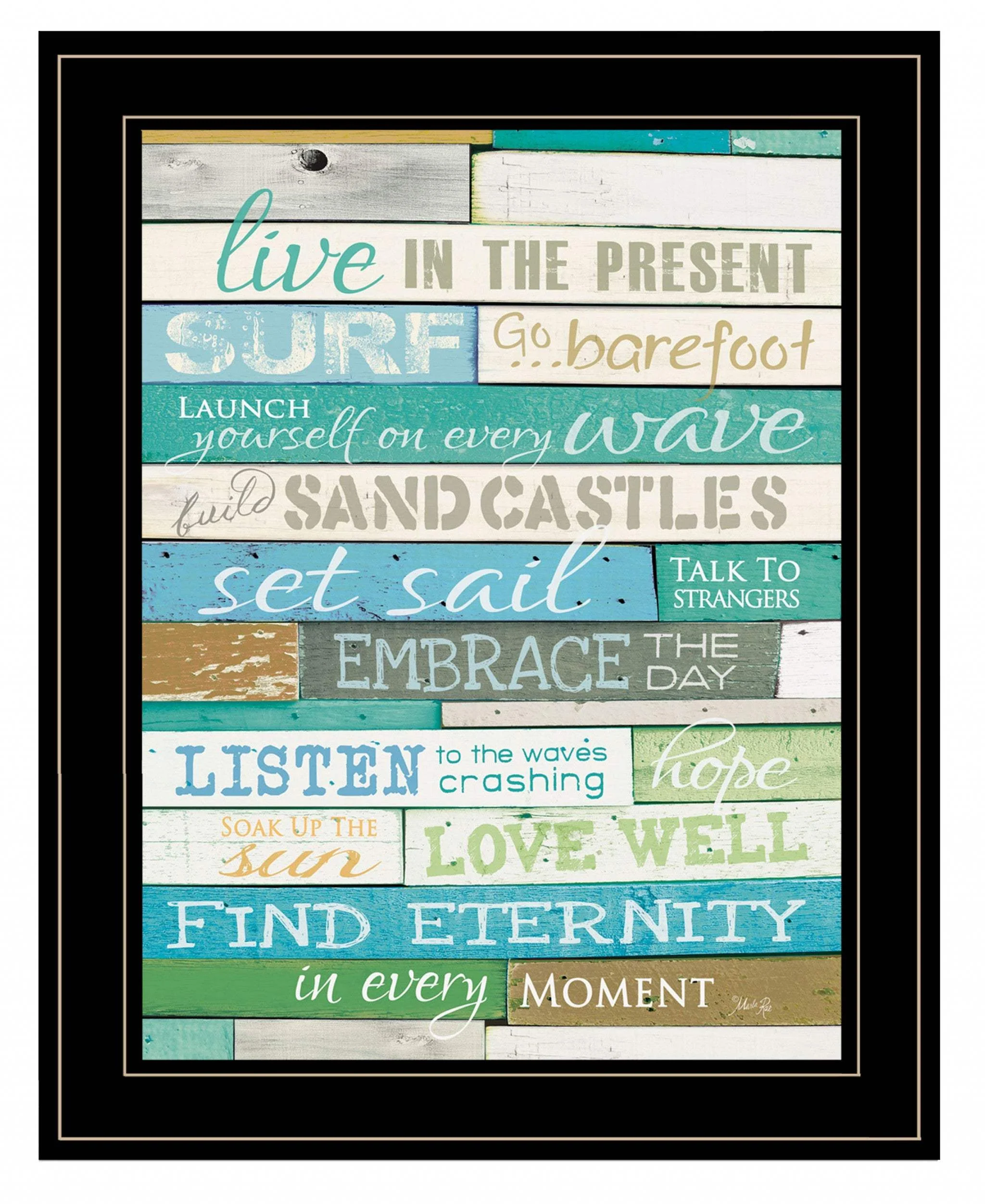 Live in the Present 3 Black Framed Print Wall Art - Image 2