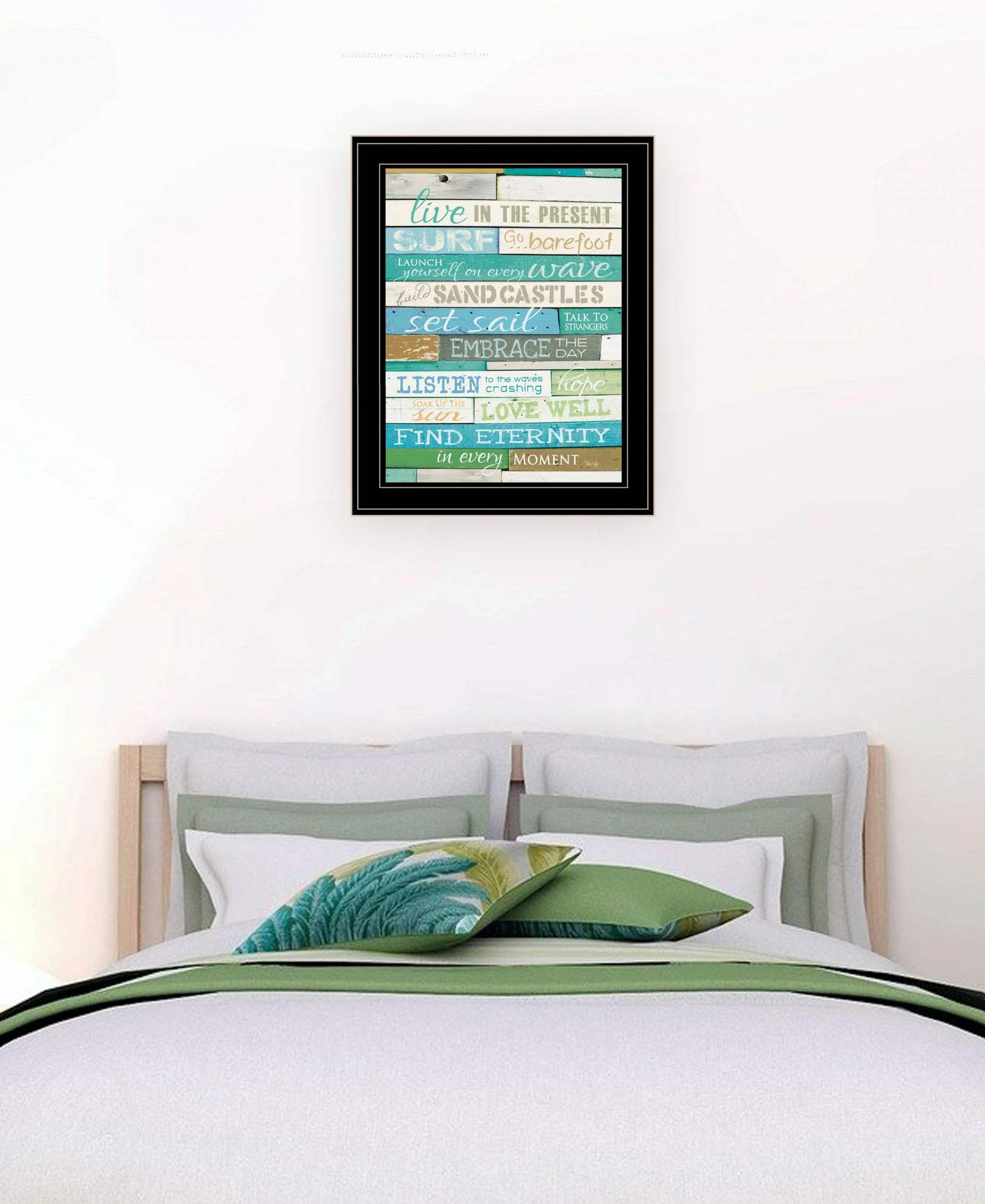 Live in the Present 3 Black Framed Print Wall Art - Image 4