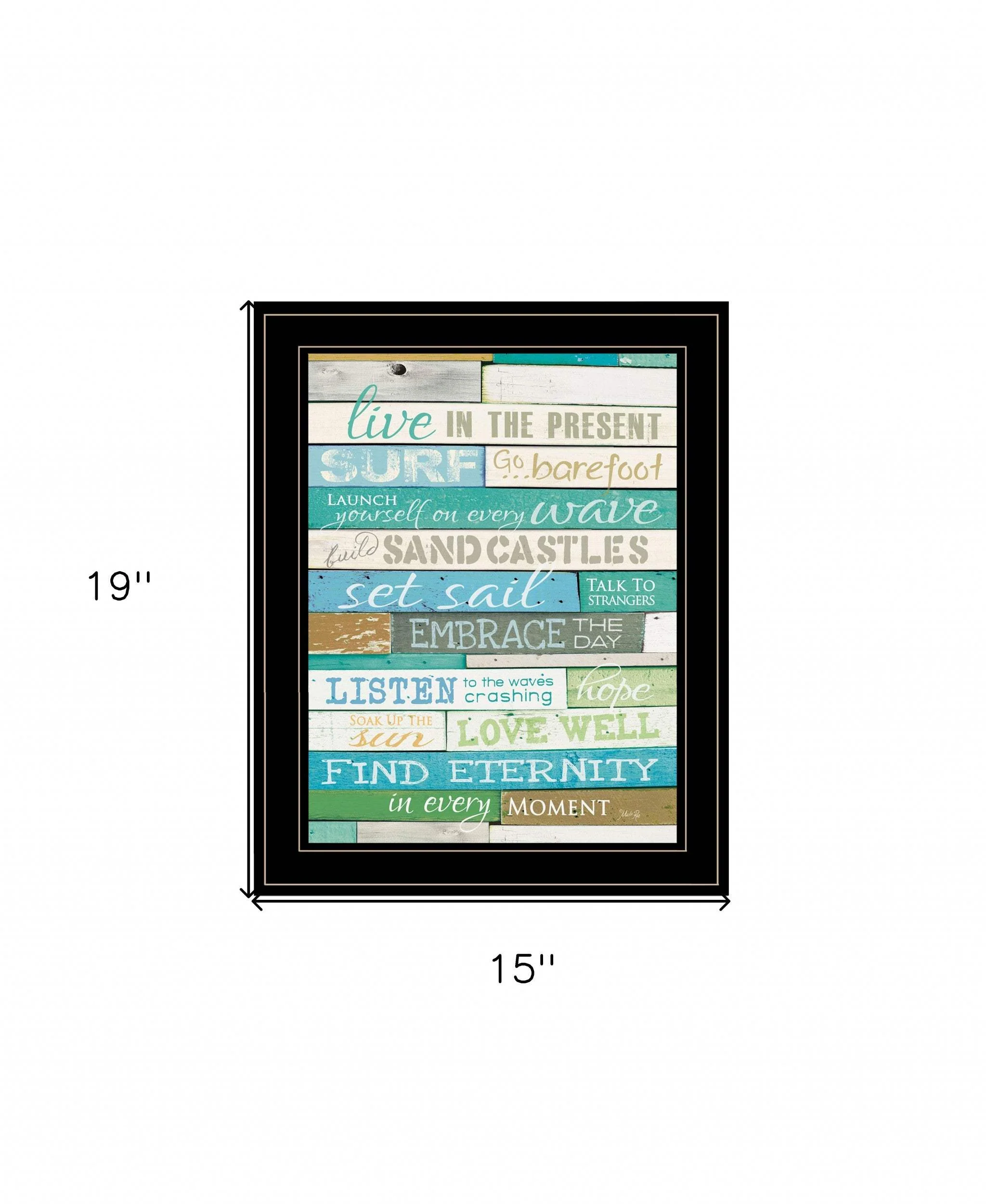 Live in the Present 3 Black Framed Print Wall Art - Image 5