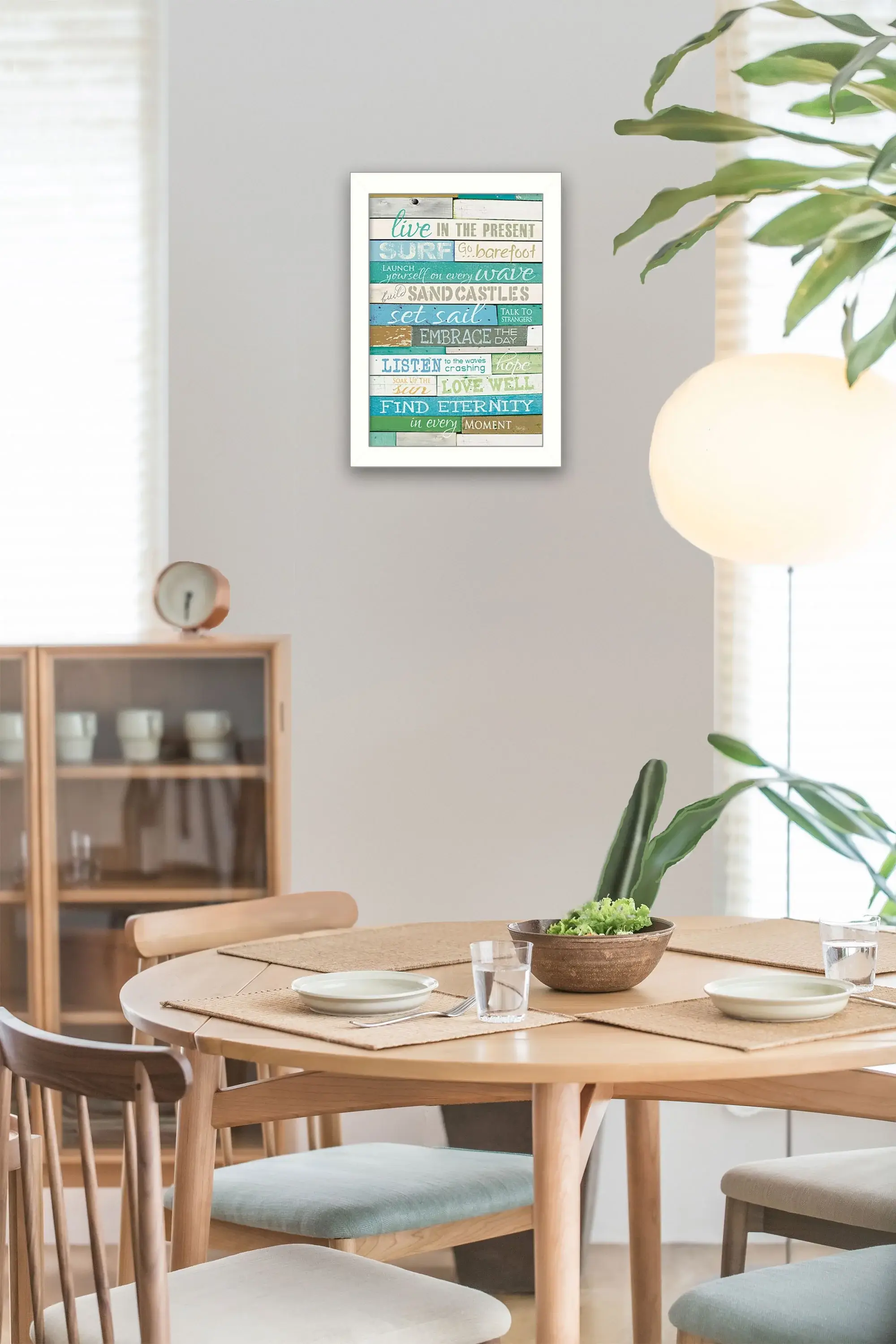 Live in the Present 5 White Framed Print Wall Art - Image 5