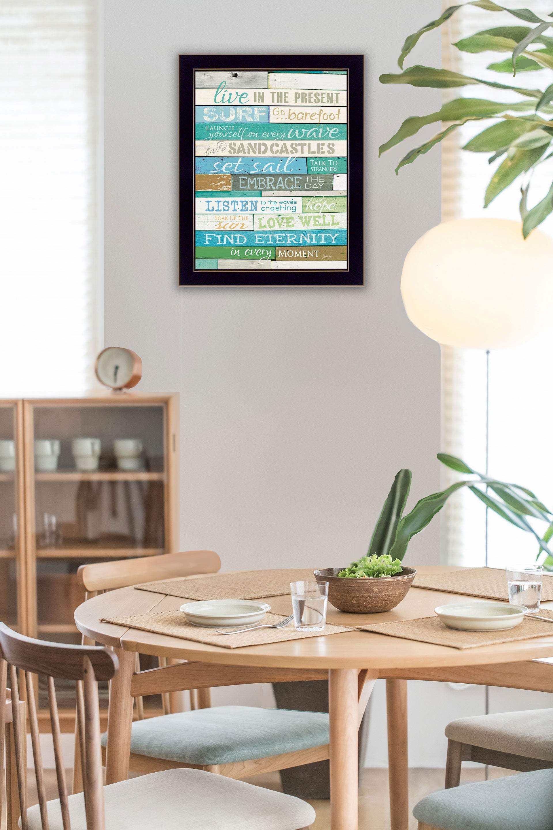 Live in the Present 6 Black Framed Print Wall Art - Image 4