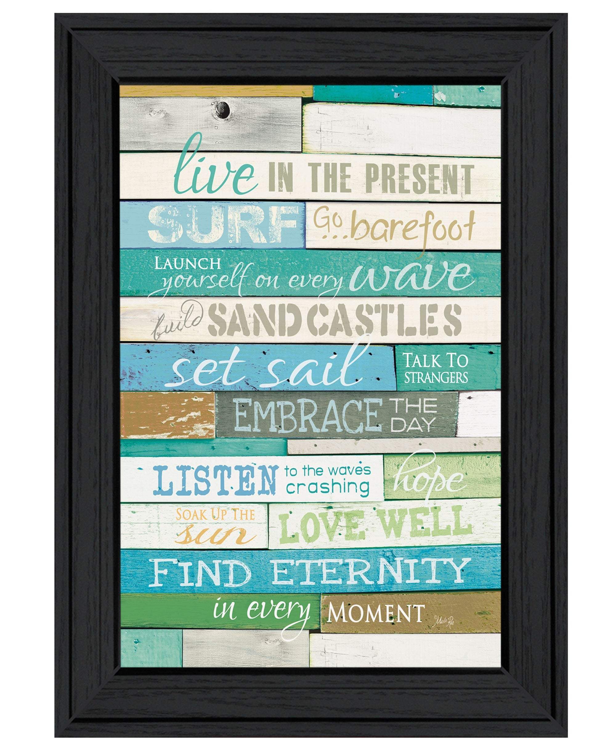 Live in the Present Black Framed Print Wall Art - Image 2