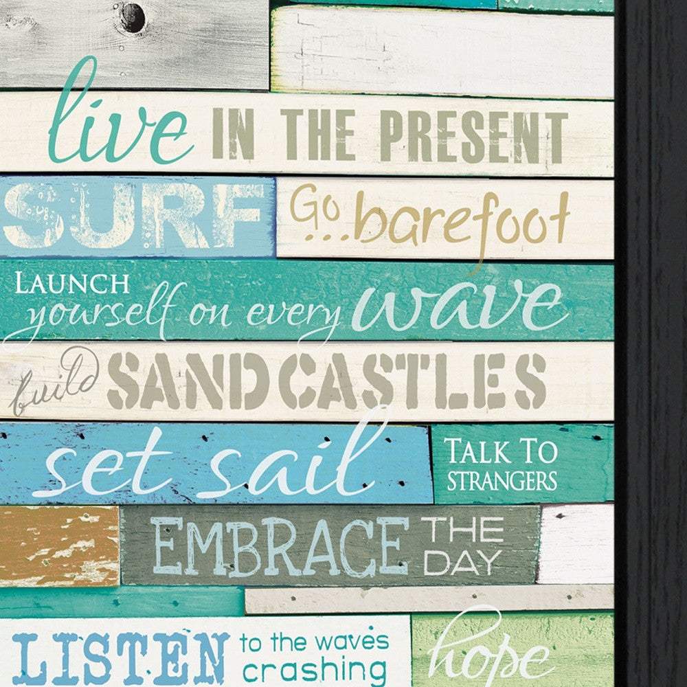 Live in the Present Black Framed Print Wall Art - Image 4
