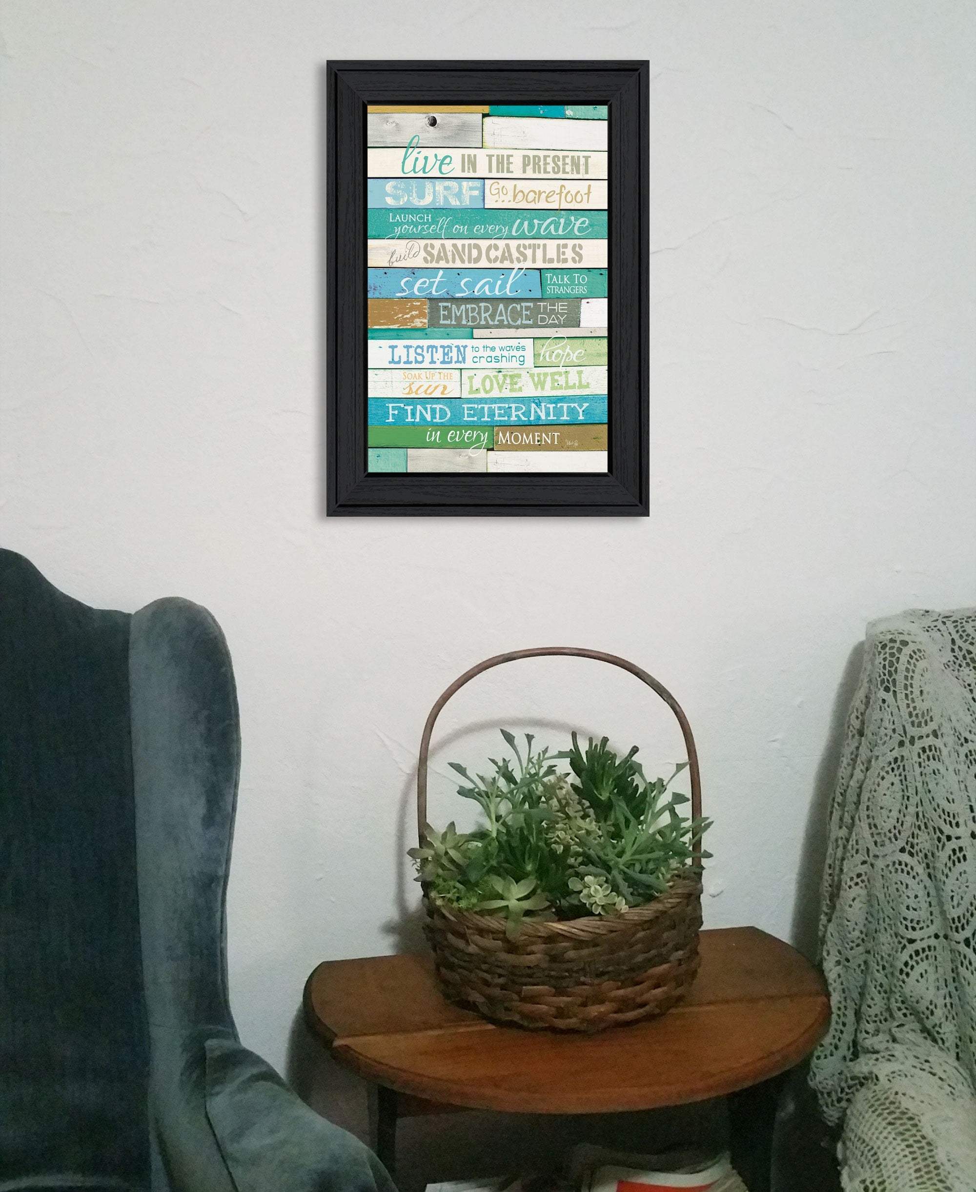 Live in the Present Black Framed Print Wall Art - Image 5