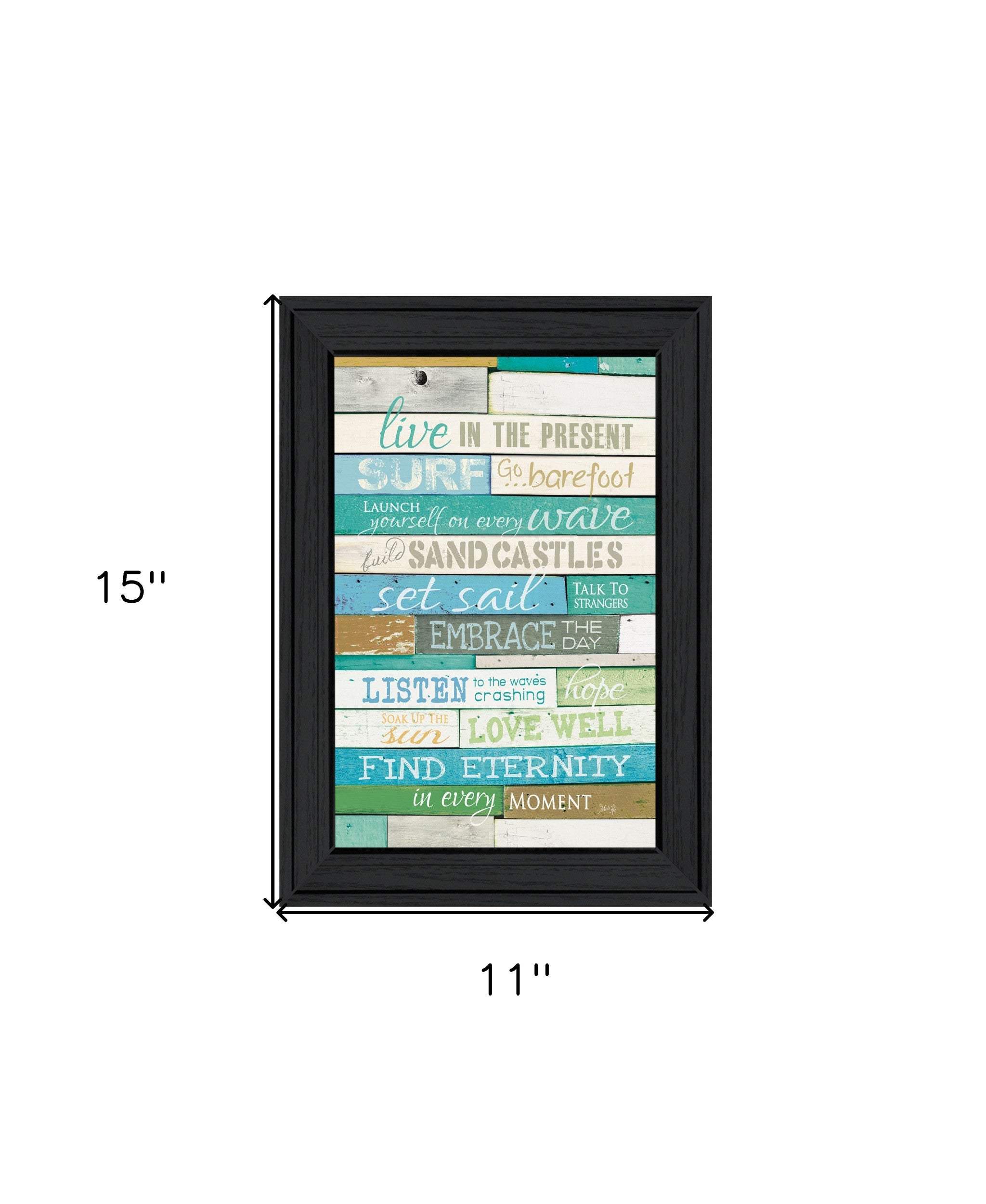 Live in the Present Black Framed Print Wall Art - Image 6