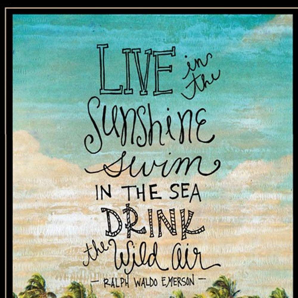 Live in the Sunshine 3 Black Framed Print Wall Art - Image 4