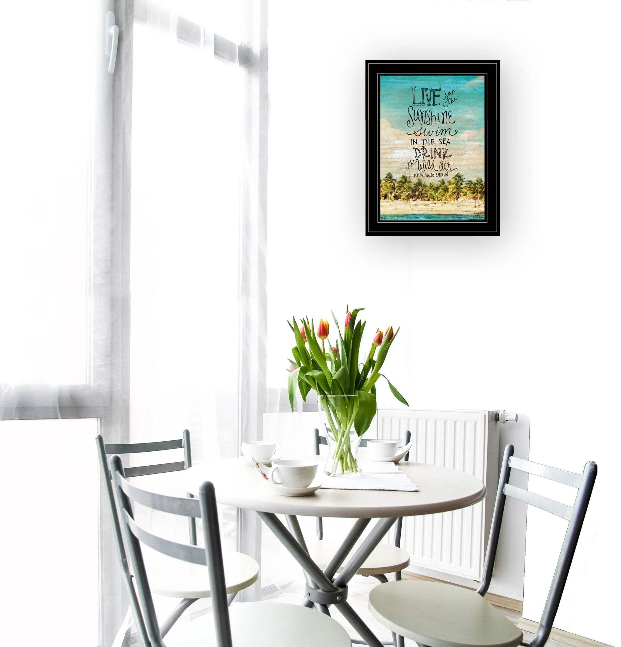 Live in the Sunshine 3 Black Framed Print Wall Art - Image 5