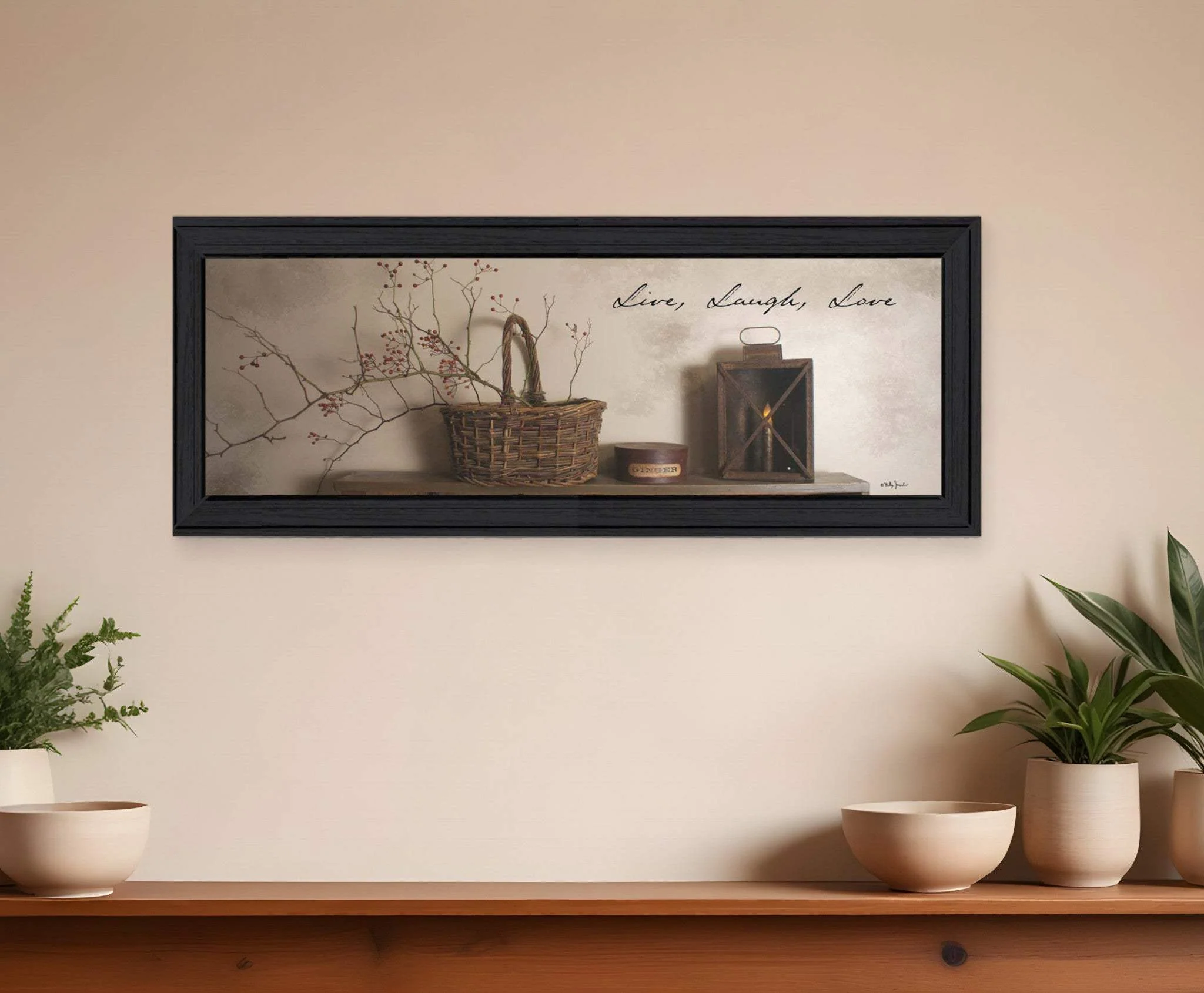 Live Laugh and Love 2 Black Framed Print Wall Art