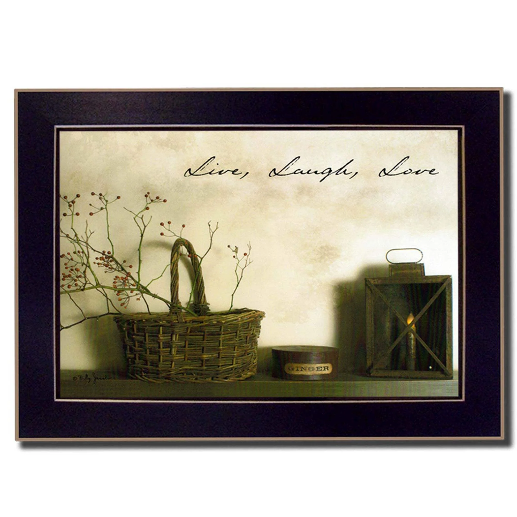 Live Laugh and Love Black Framed Print Wall Art - Image 2