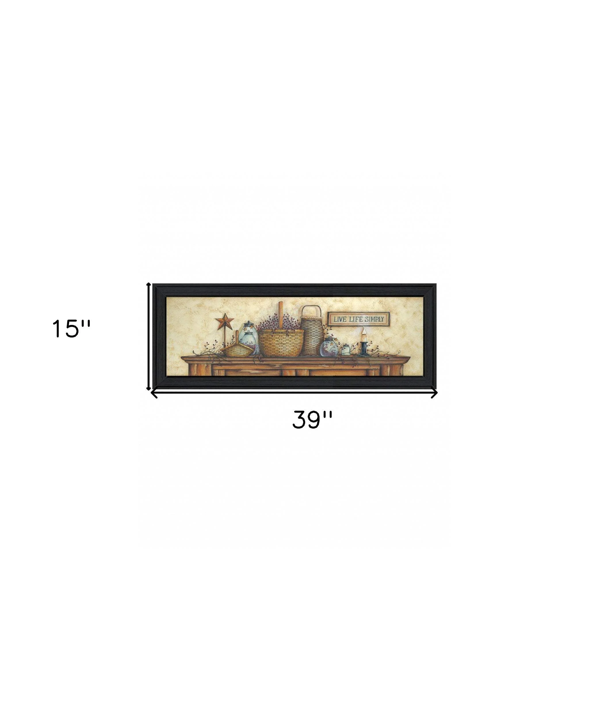 Live Life Simple 2 Black Framed Print Wall Art - Image 7