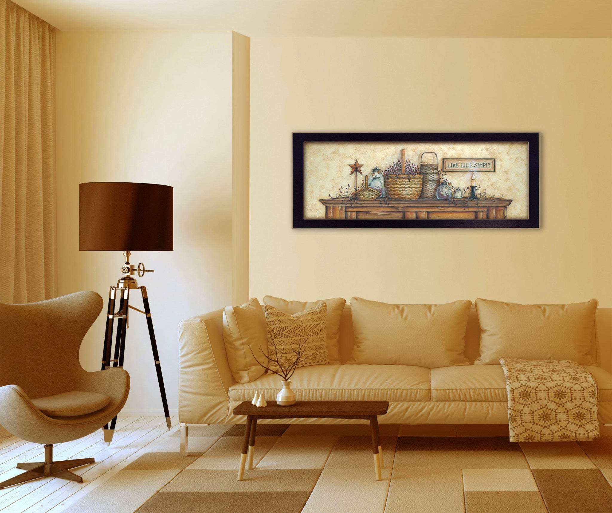 Live Life Simply Black Framed Print Wall Art - Image 4