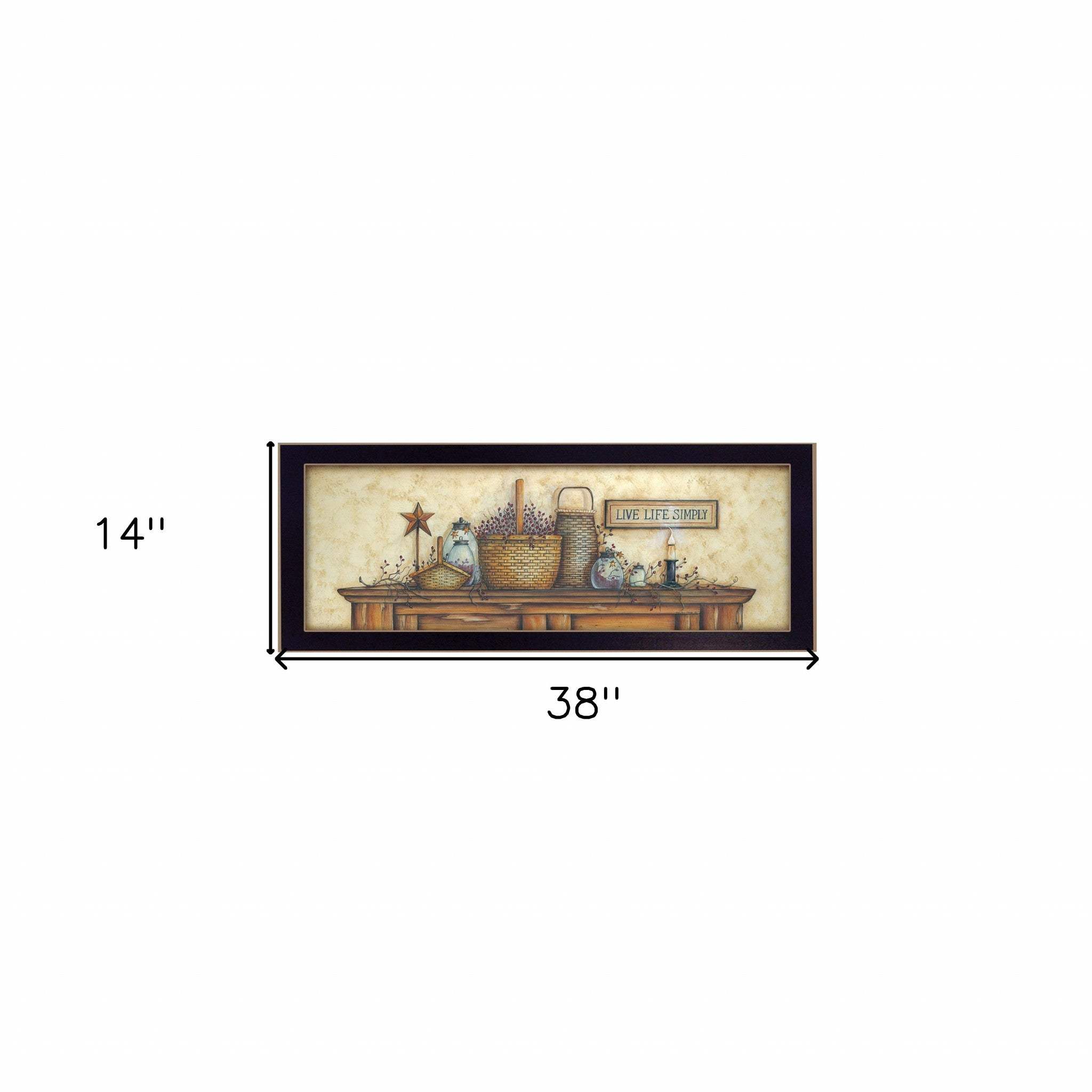 Live Life Simply Black Framed Print Wall Art - Image 5