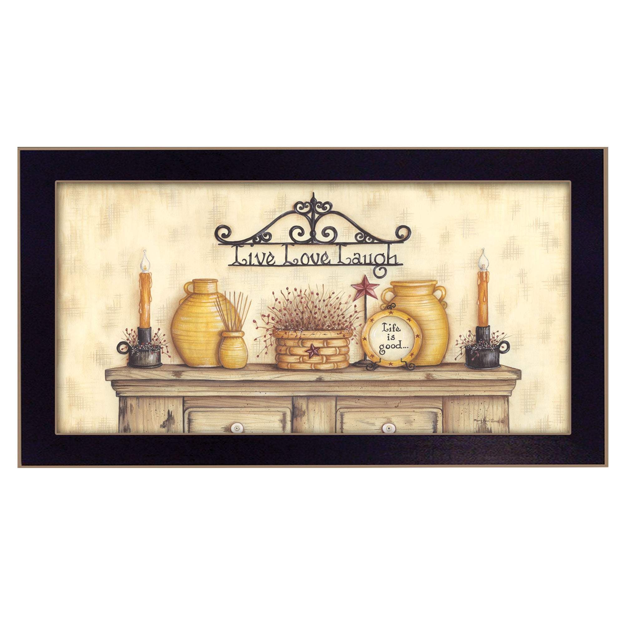 Live Love Laugh Black Framed Print Wall Art - Image 2