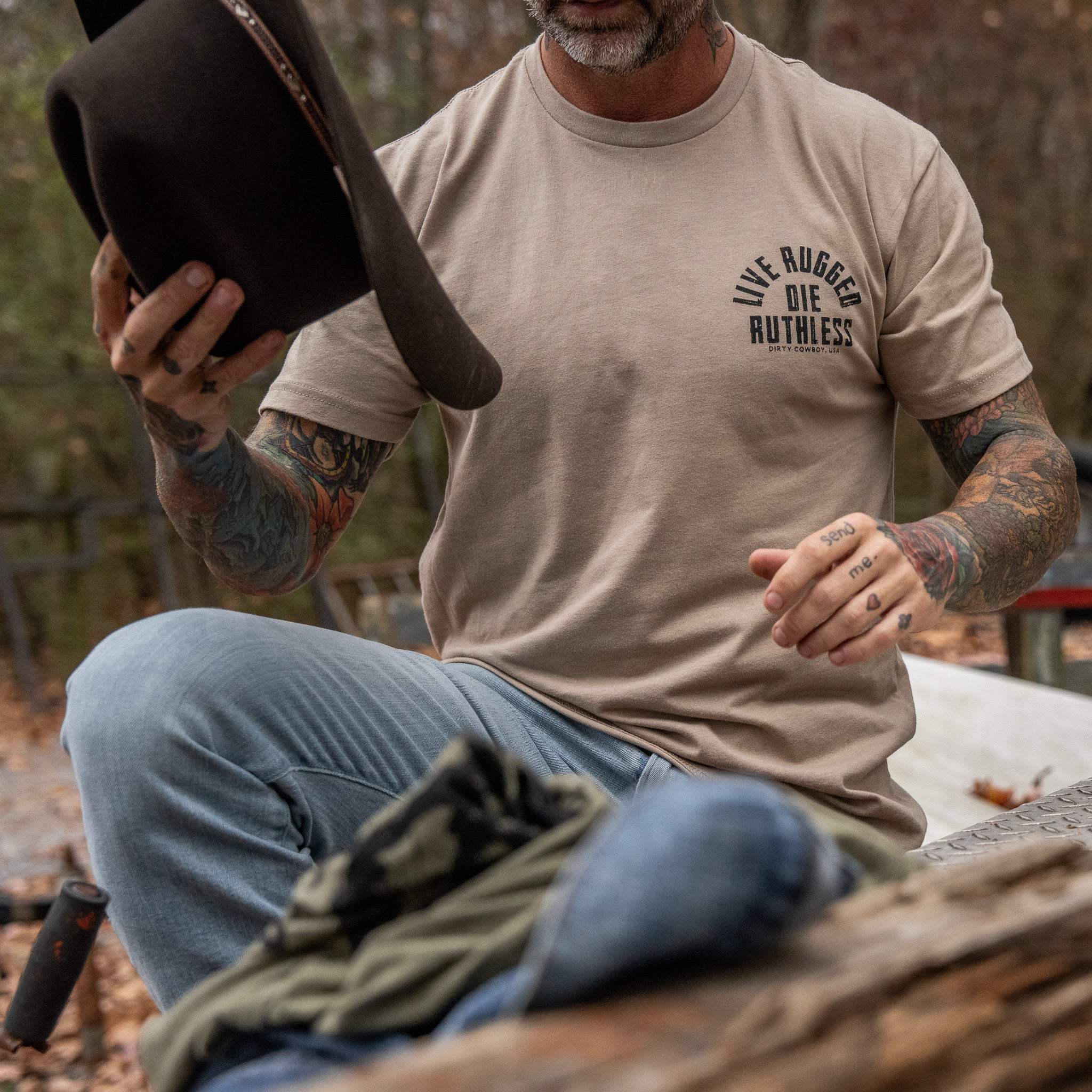 Live Rugged Die Ruthless Men's T-Shirt - Image 18
