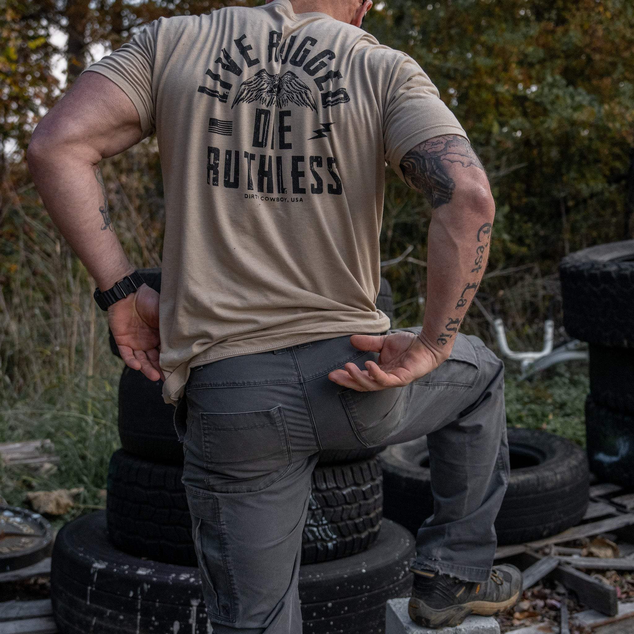 Live Rugged Die Ruthless Men's T-Shirt - Image 26