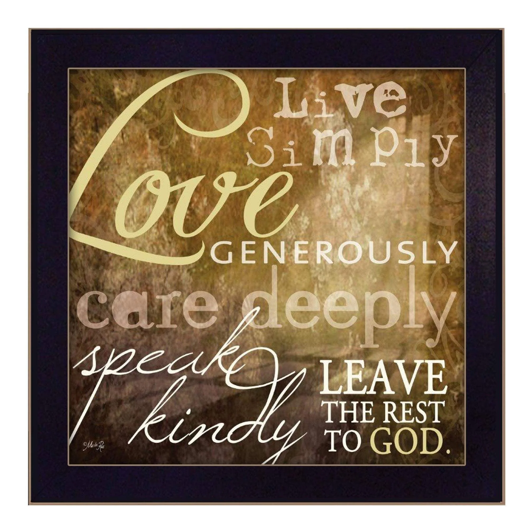Live Simply 2 Black Framed Print Wall Art - Image 2