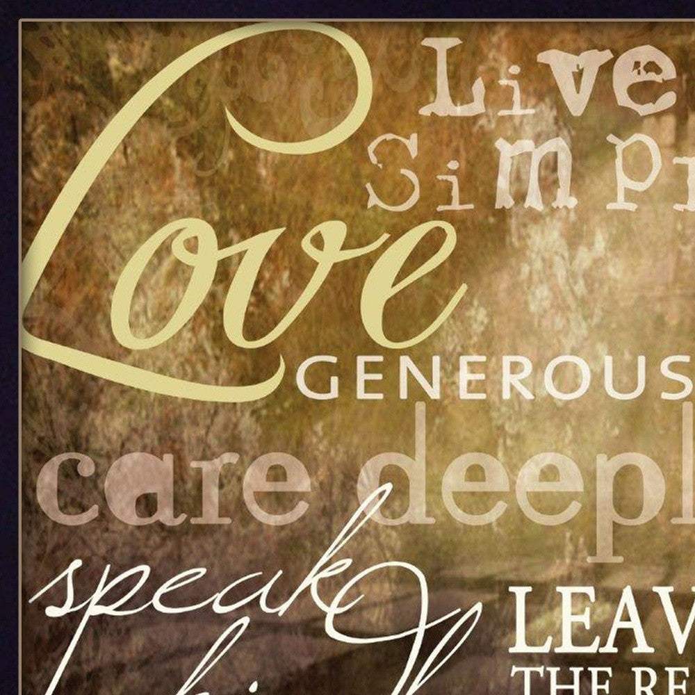 Live Simply 2 Black Framed Print Wall Art - Image 3