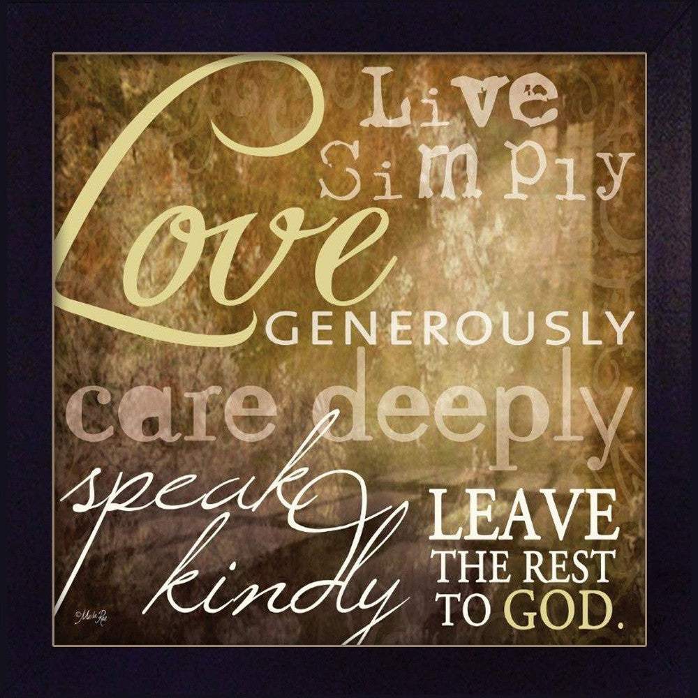 Live Simply 2 Black Framed Print Wall Art - Image 4