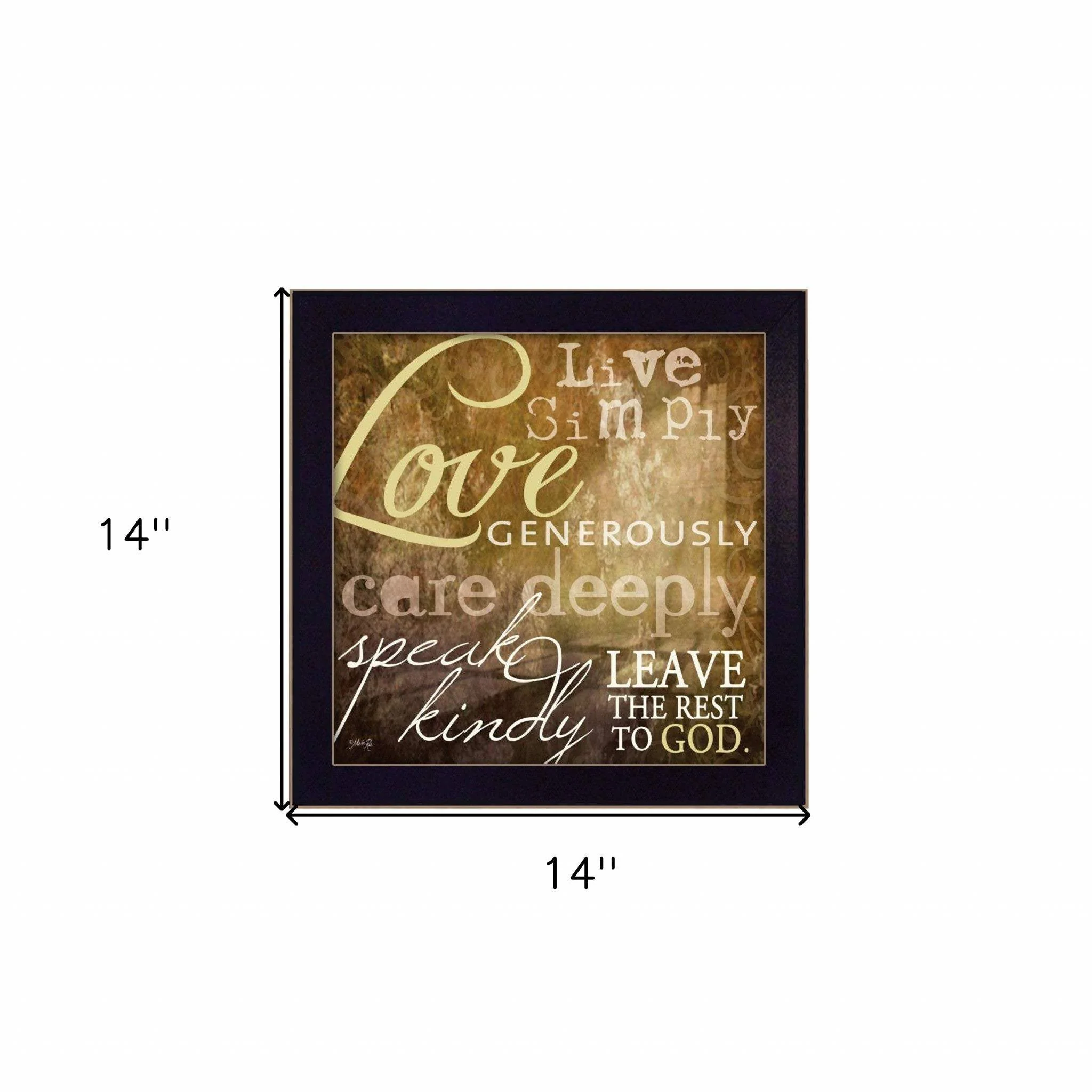 Live Simply 2 Black Framed Print Wall Art - Image 5