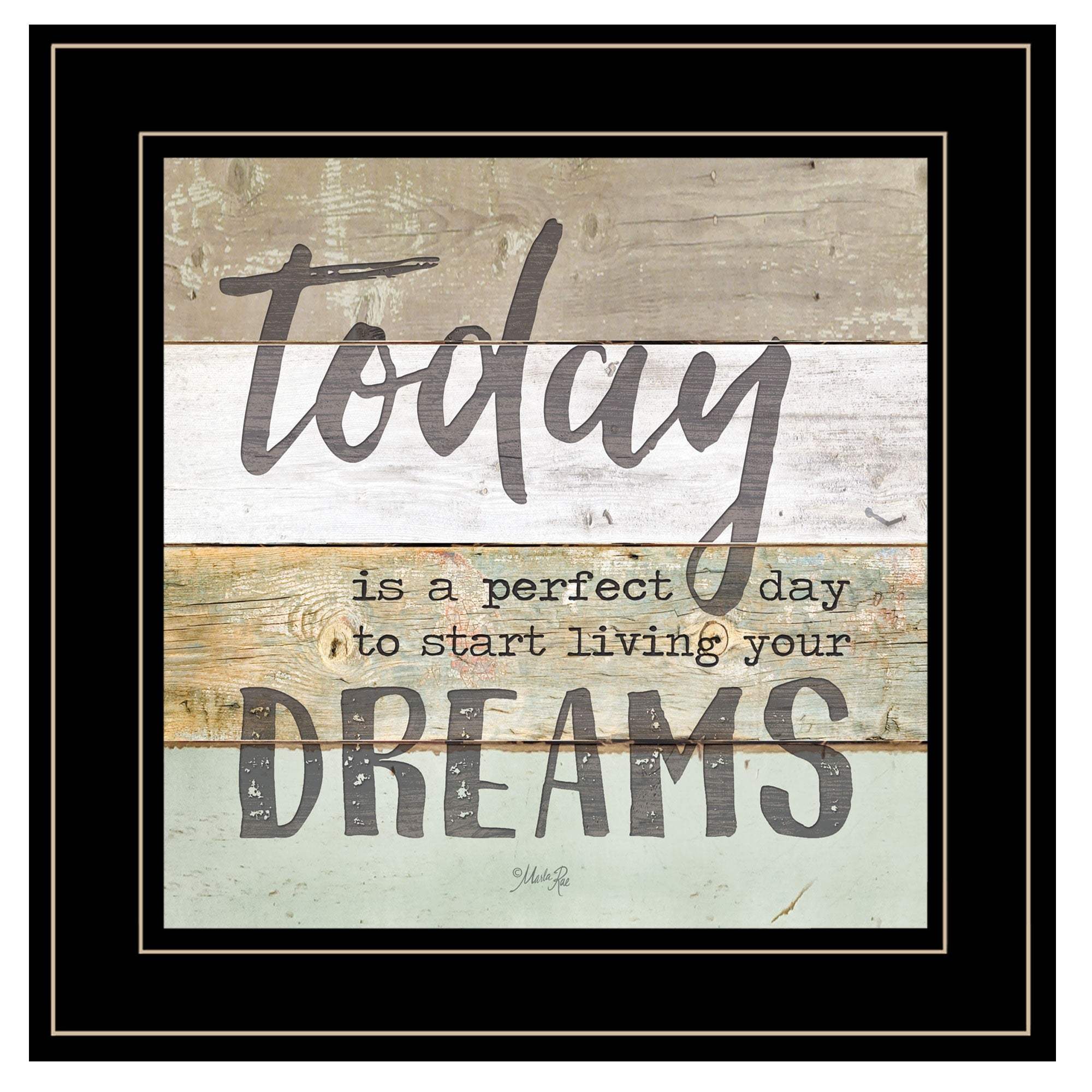 Live Your Dreams Today 2 Black Framed Print Wall Art - Image 2