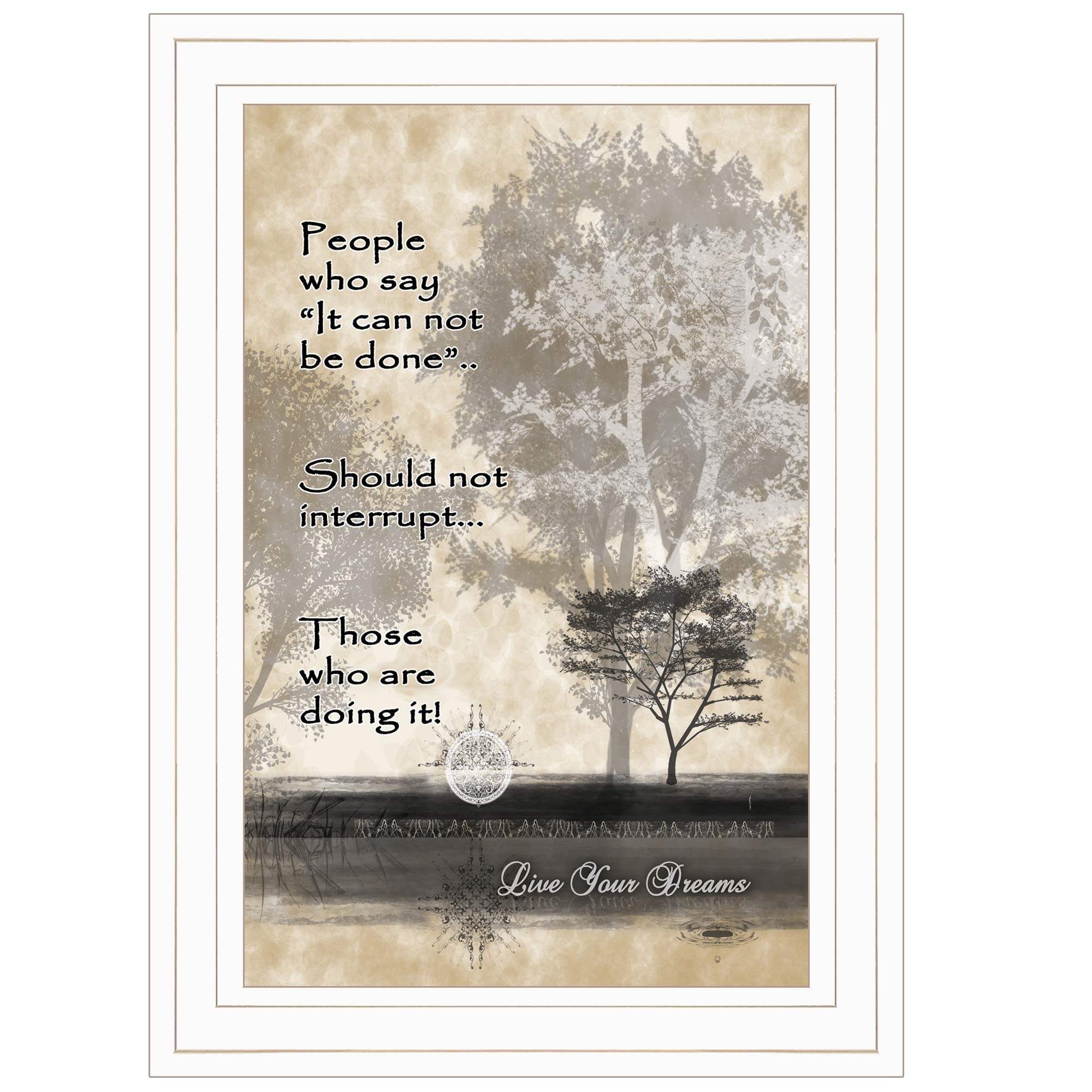 Live Your Dreams White Framed Print Wall Art - Image 2