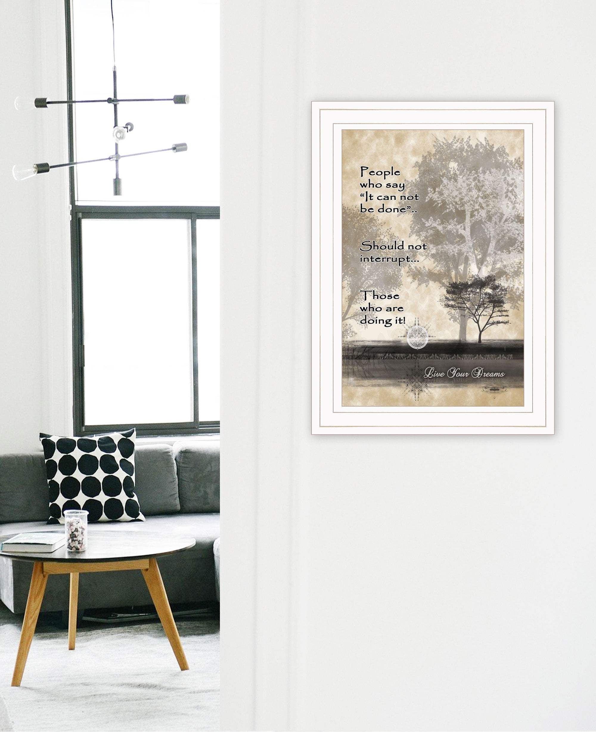Live Your Dreams White Framed Print Wall Art - Image 5