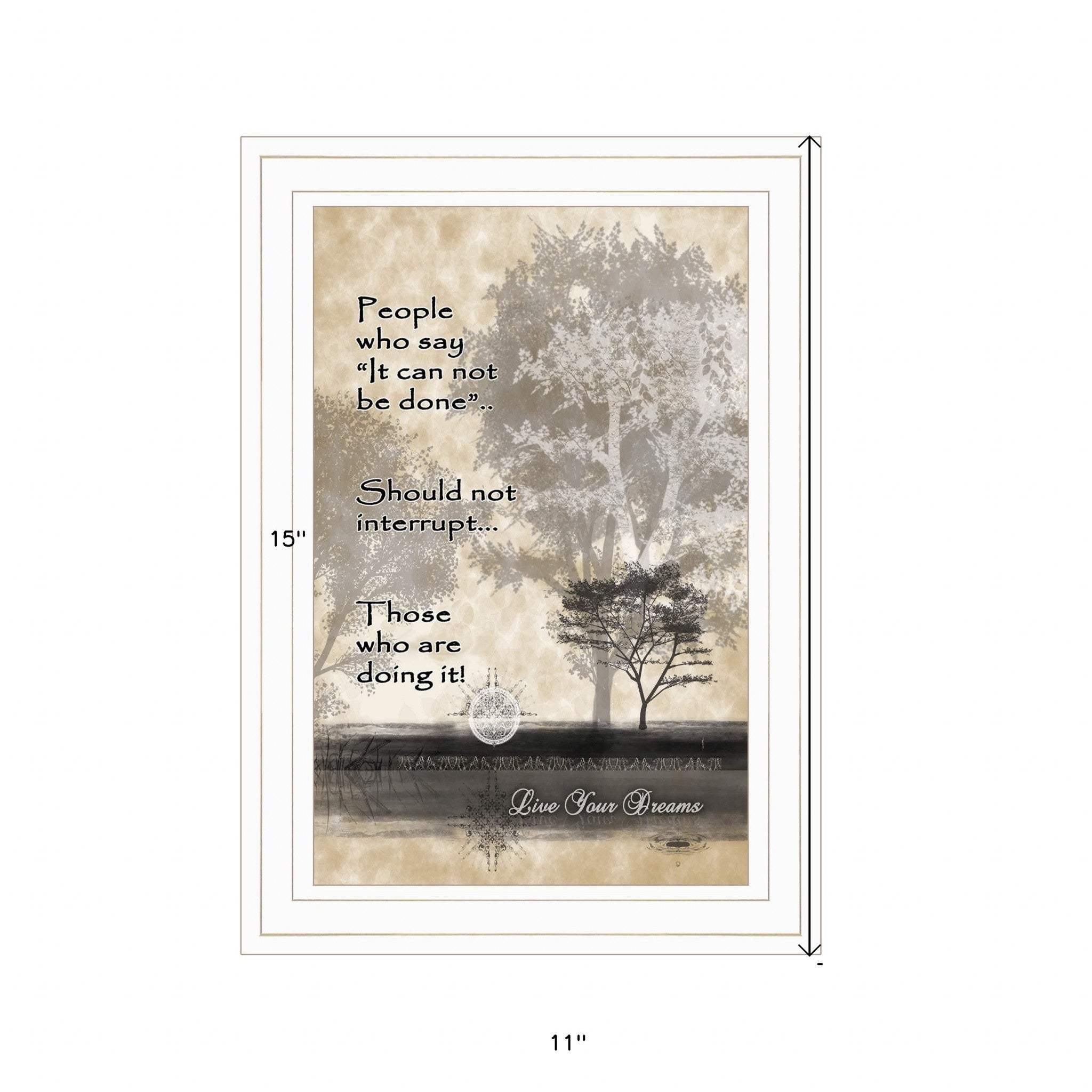 Live Your Dreams White Framed Print Wall Art - Image 6