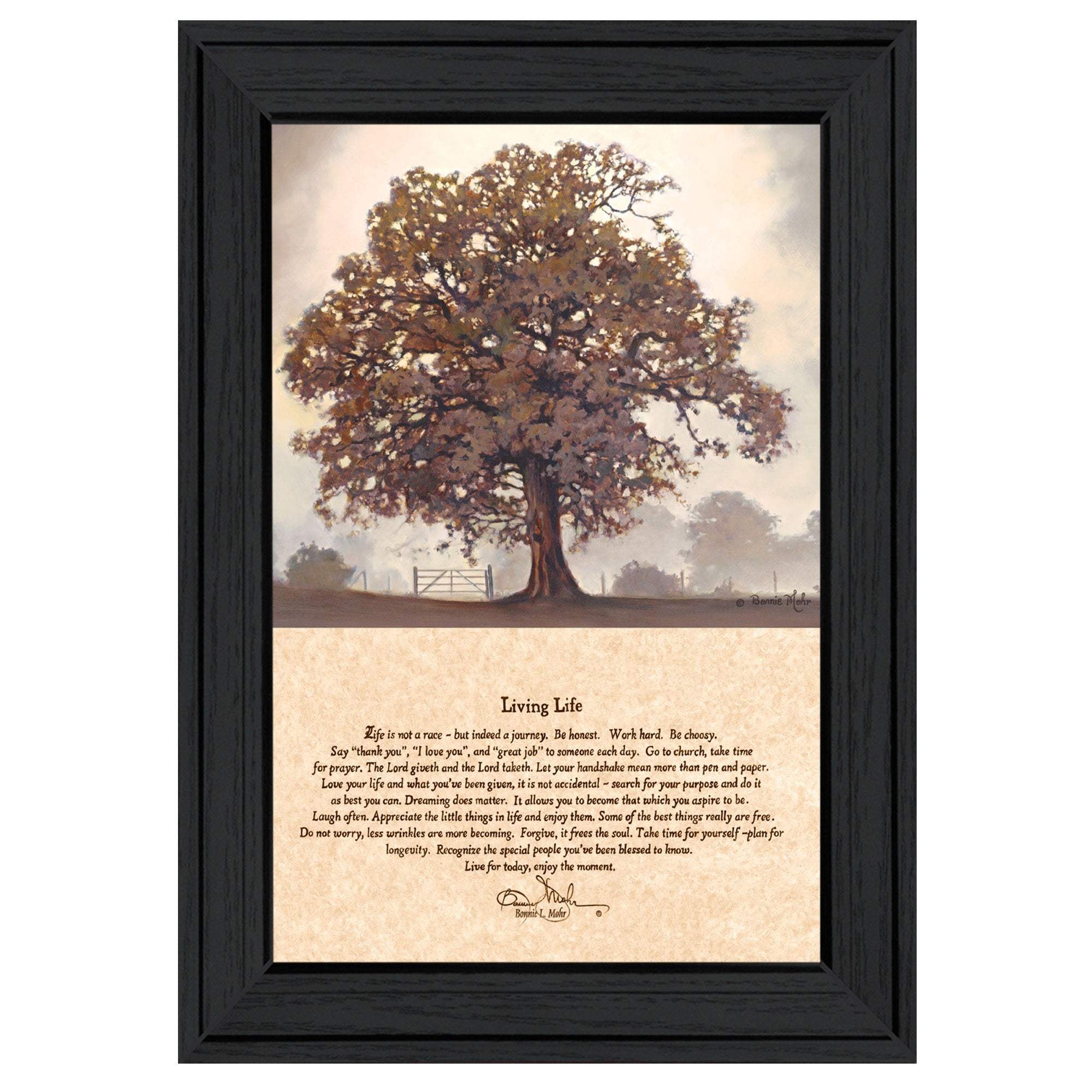 Living Life 1 Black Framed Print Wall Art - Image 2