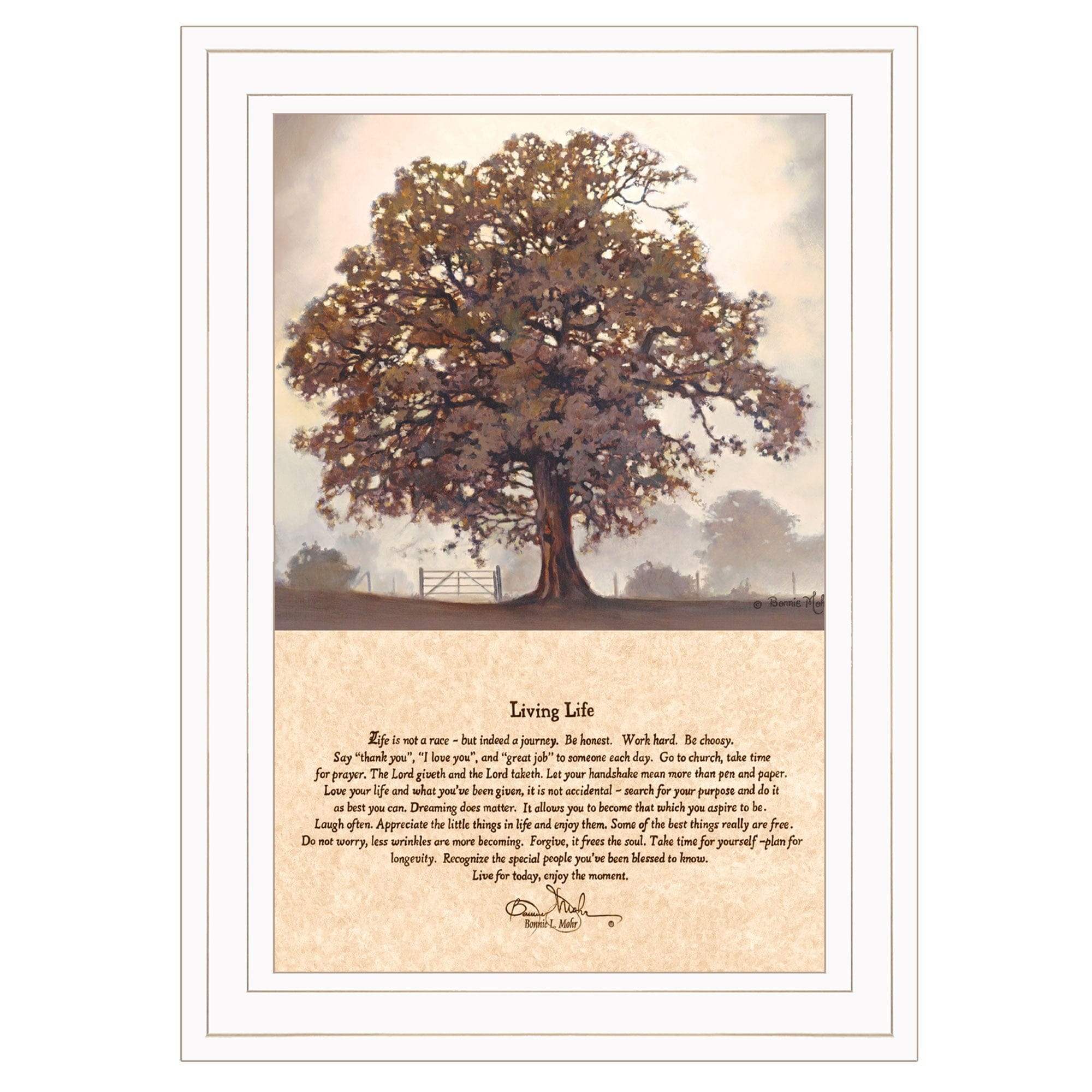 Living Life 3 White Framed Print Wall Art - Image 2