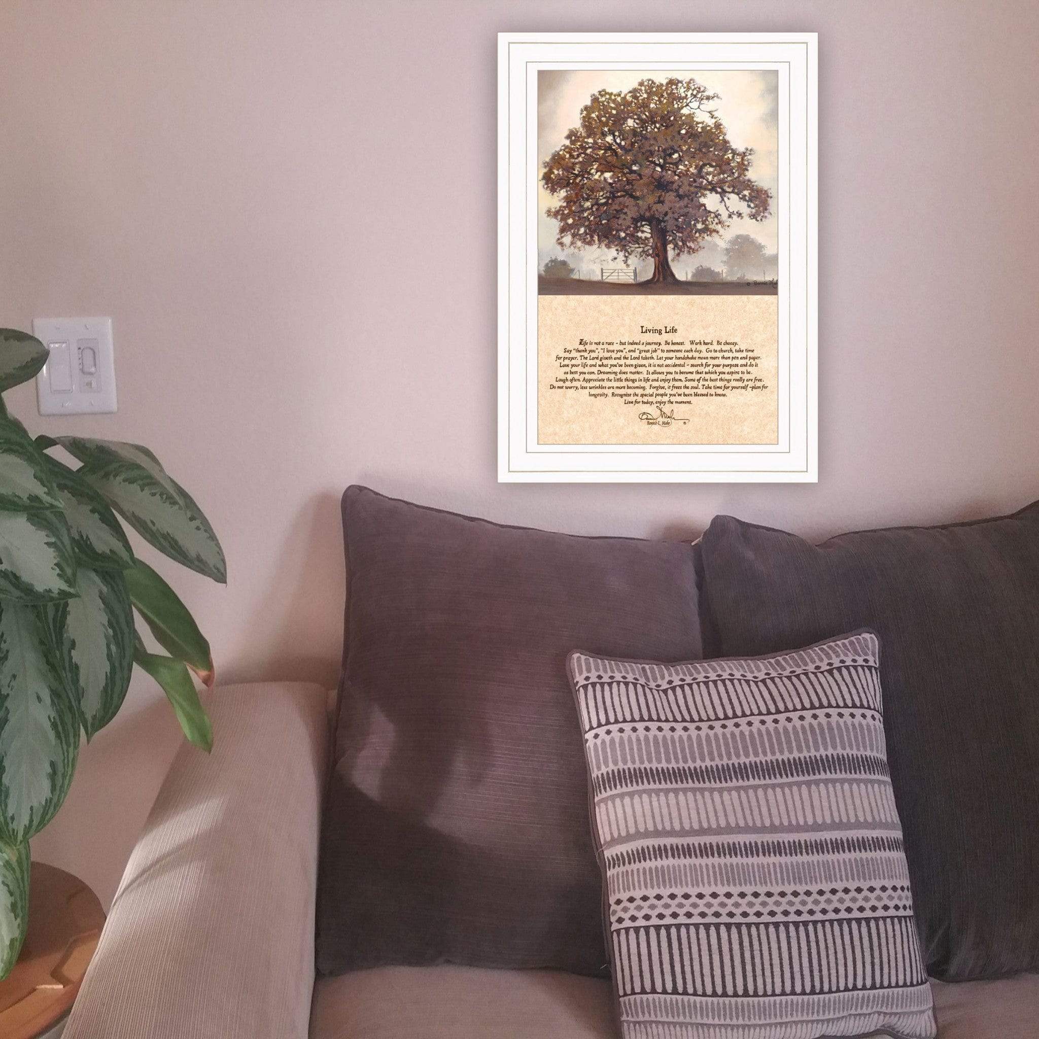 Living Life 3 White Framed Print Wall Art - Image 4