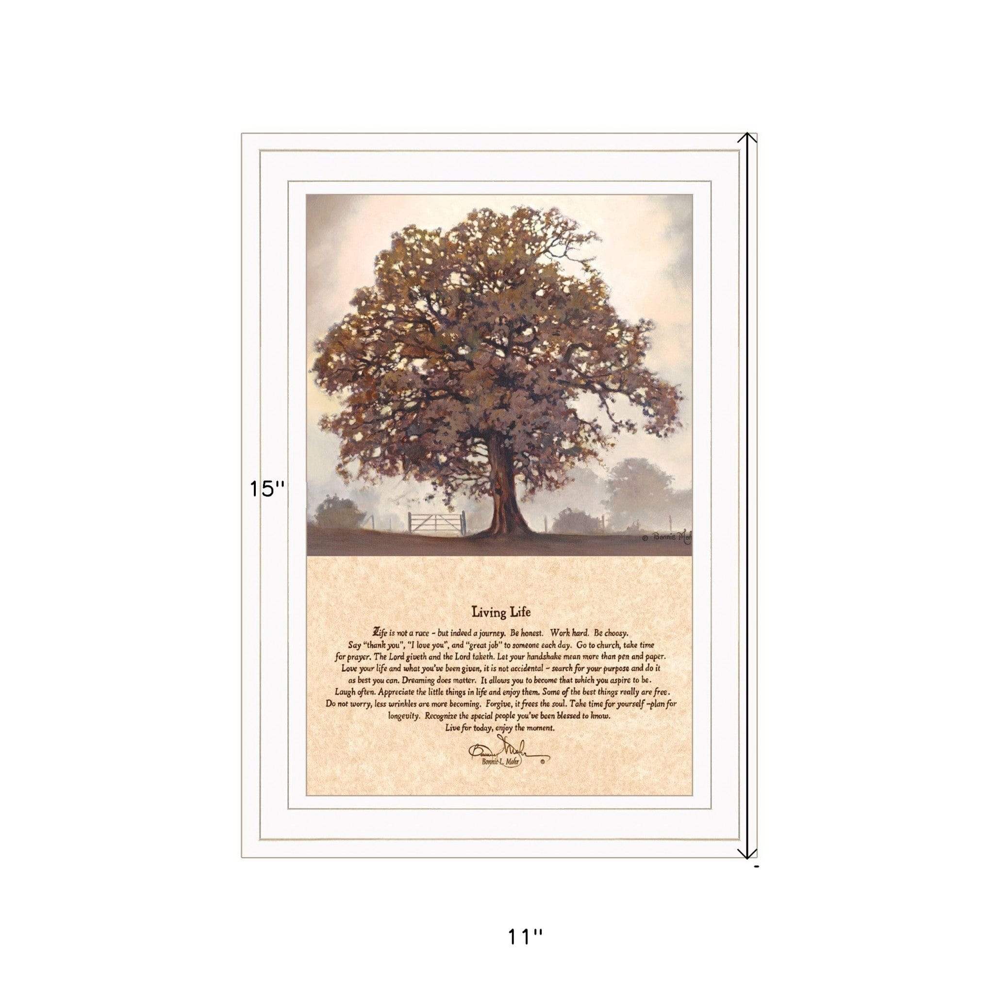 Living Life 3 White Framed Print Wall Art - Image 5