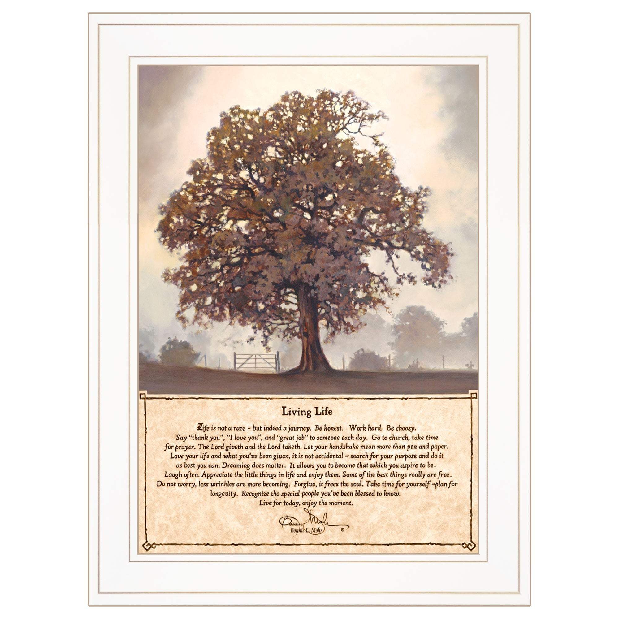 Living Life 5 White Framed Print Wall Art - Image 2