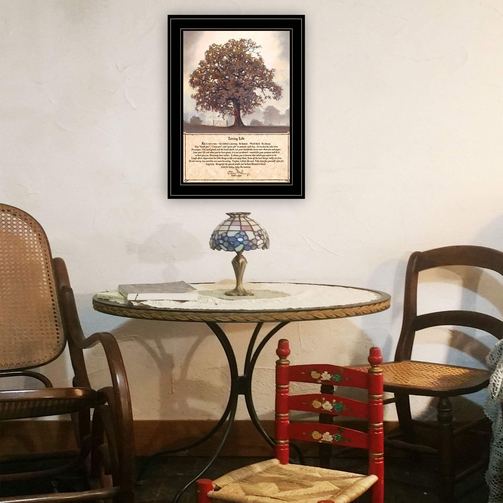 Living Life 7 Black Framed Print Wall Art - Image 4