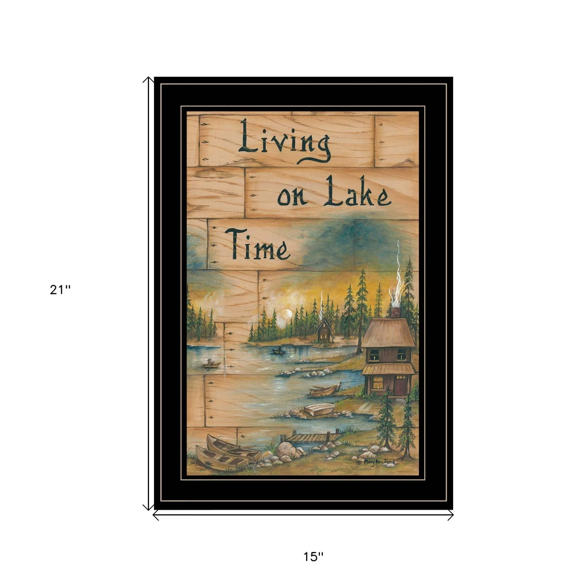 Living On The Lake 2 Black Framed Print Wall Art - Image 5