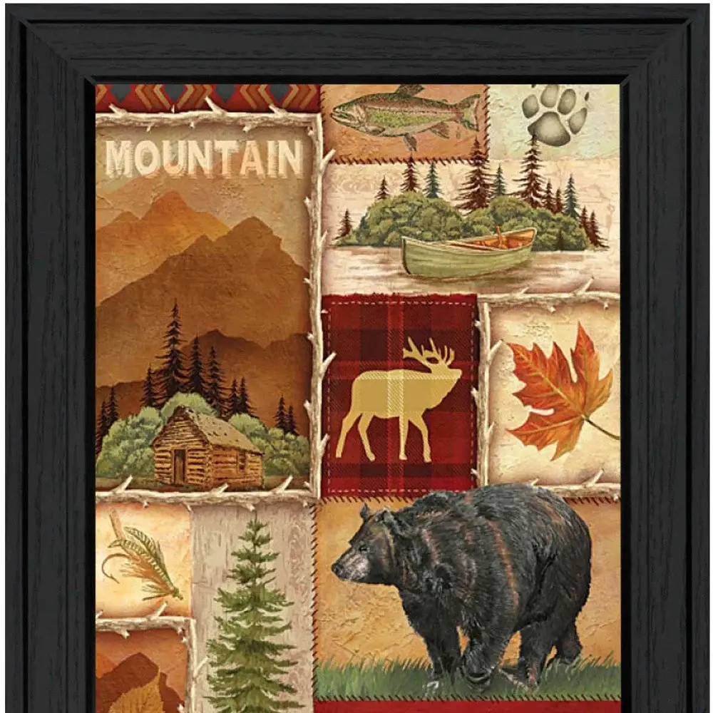 Lodge Collage I Black Framed Print Wall Art - Image 4