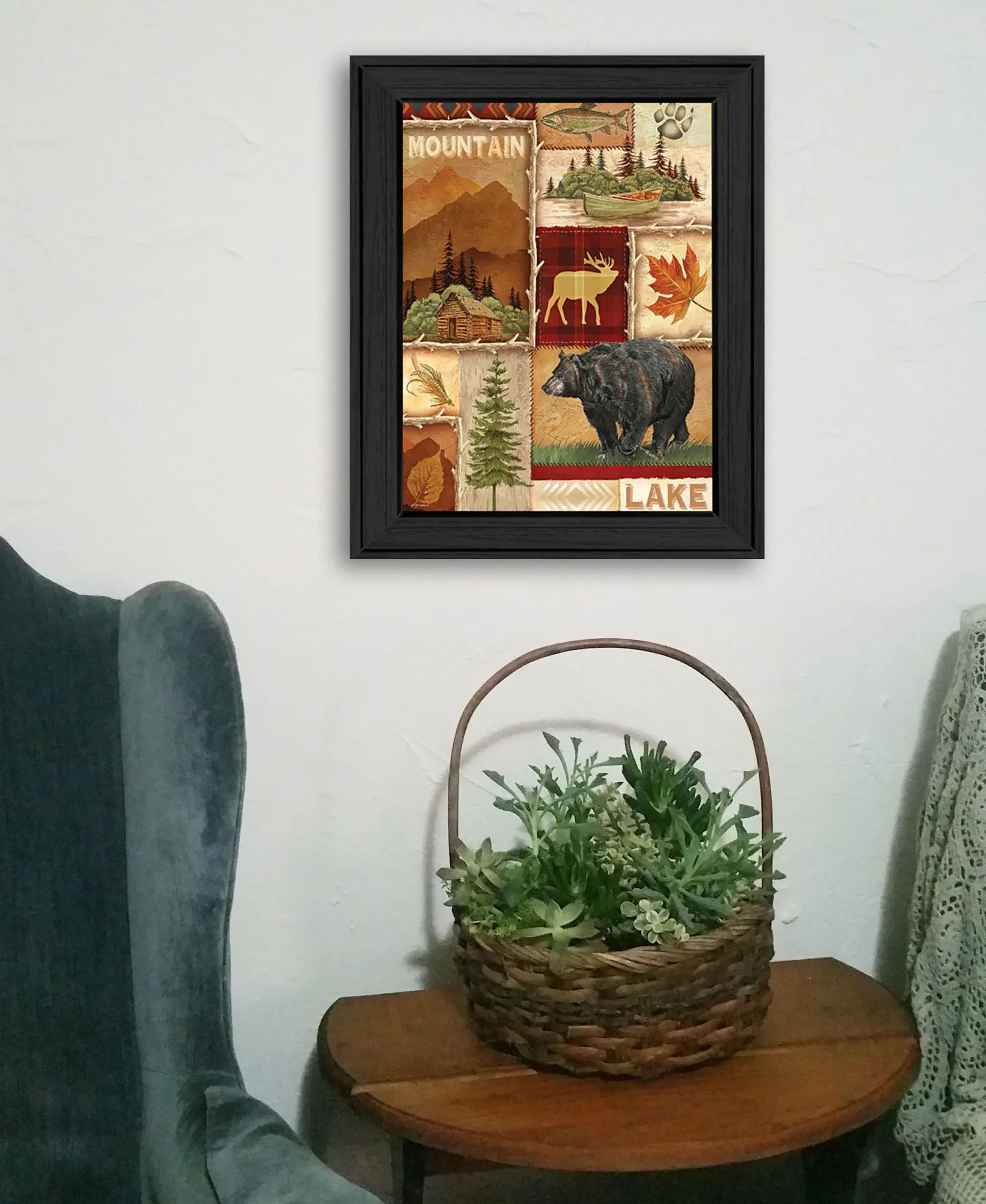 Lodge Collage I Black Framed Print Wall Art - Image 5