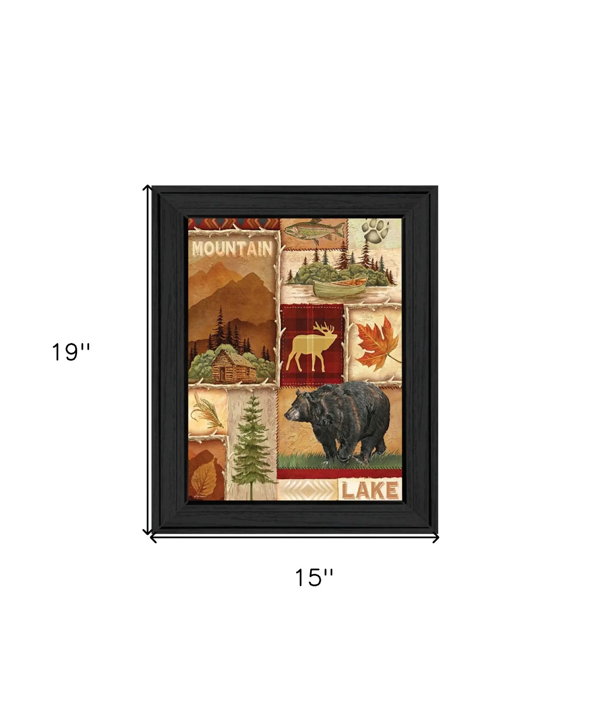 Lodge Collage I Black Framed Print Wall Art - Image 6