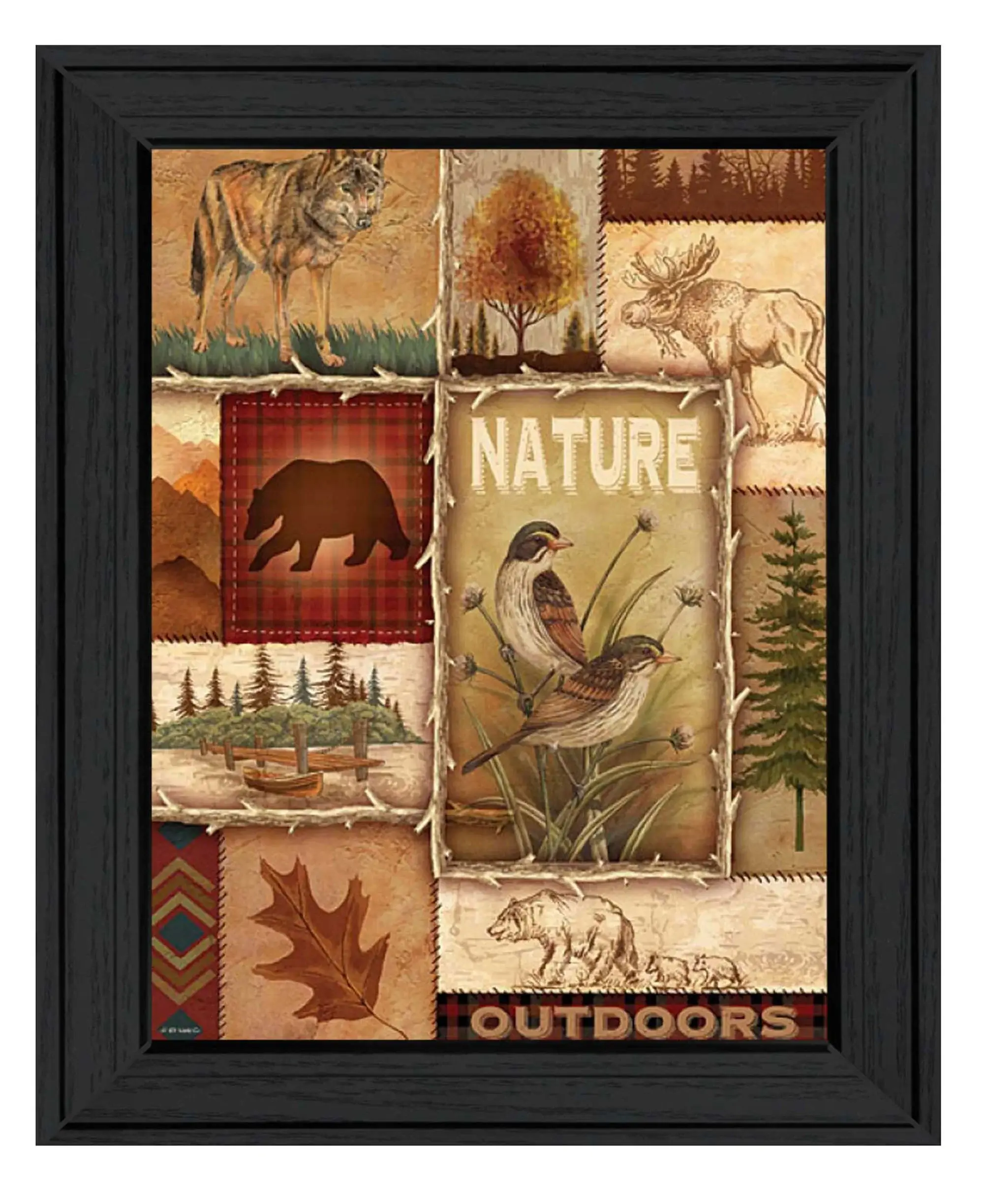 Lodge Collage II Black Framed Print Wall Art - Image 2