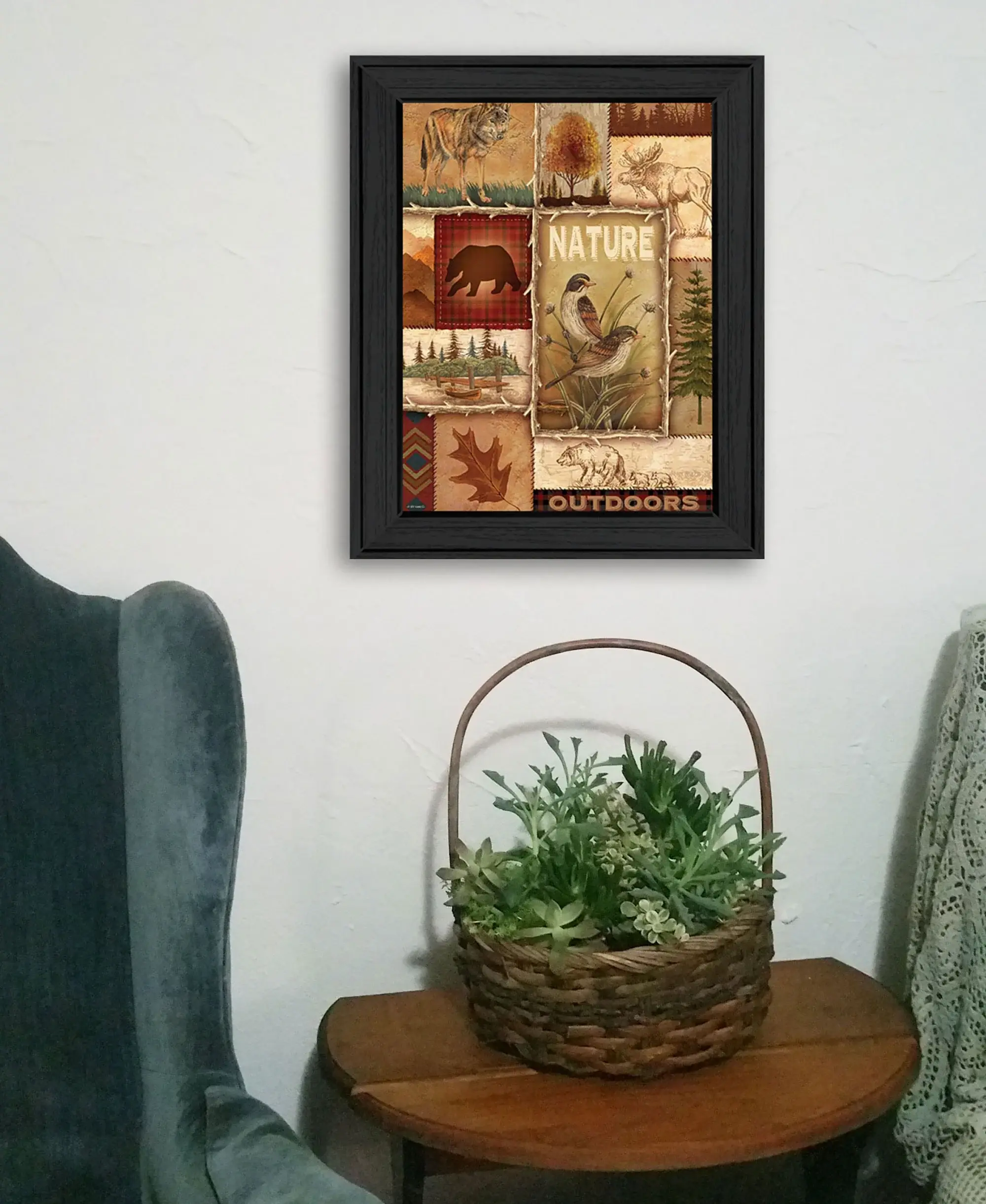 Lodge Collage II Black Framed Print Wall Art - Image 5
