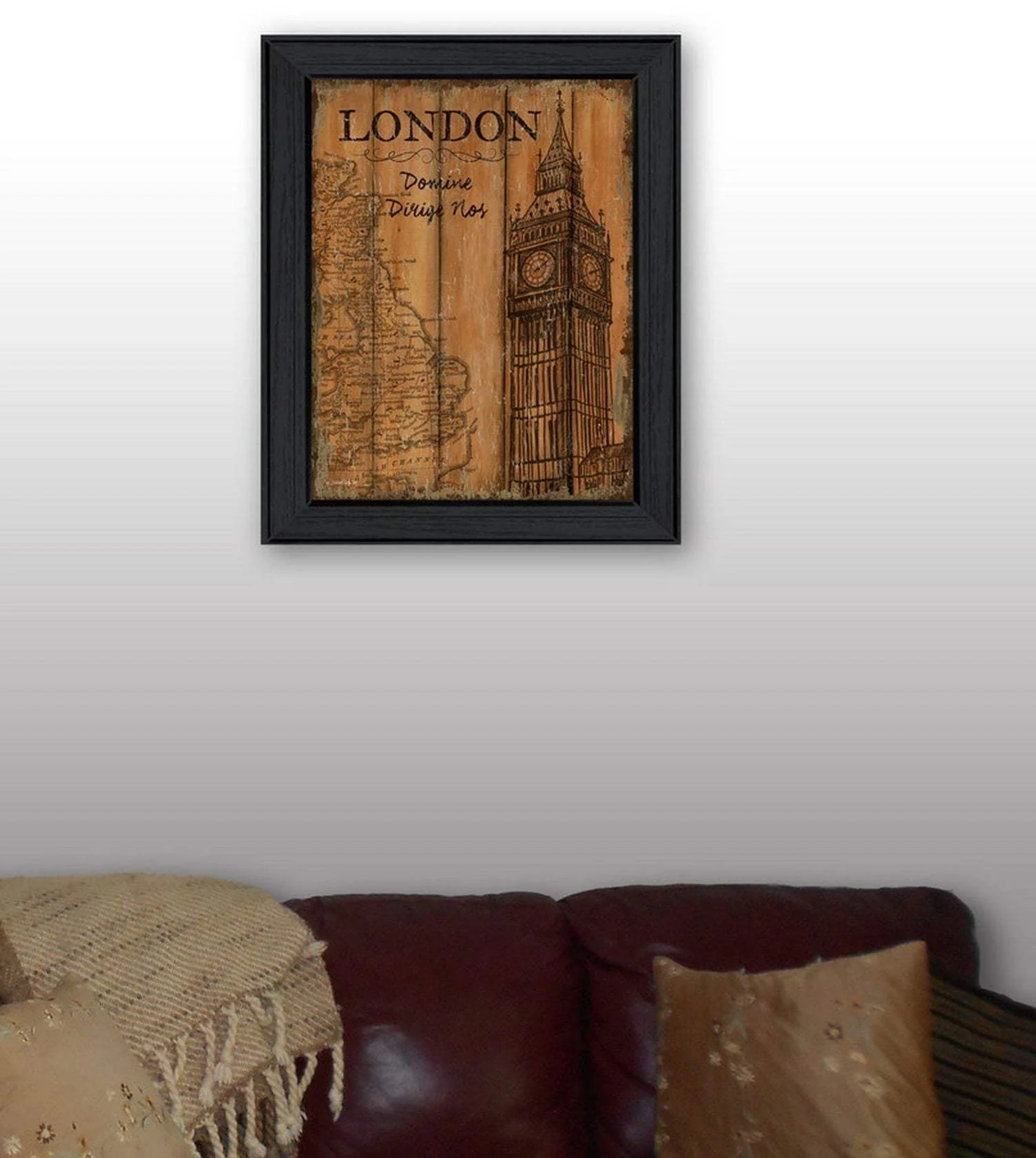 London Travel Poster Black Framed Print Wall Art - Image 6